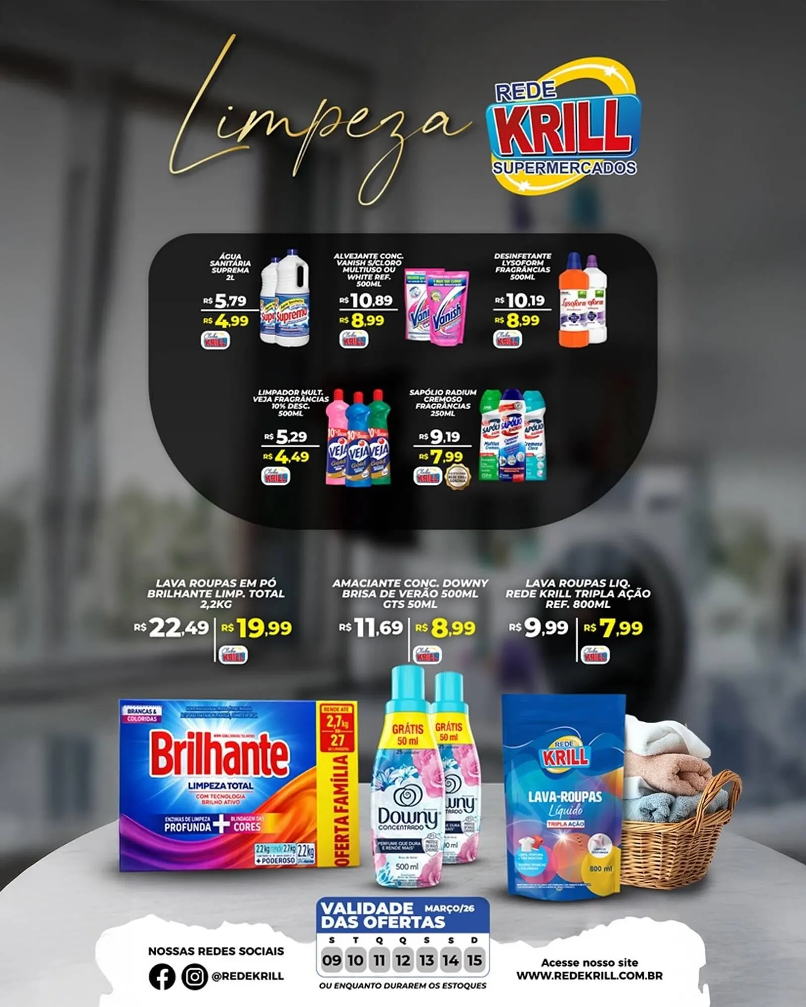 Encarte de Folheto Rede Krill 9 de março até 15 de março 2026 - Pagina 1