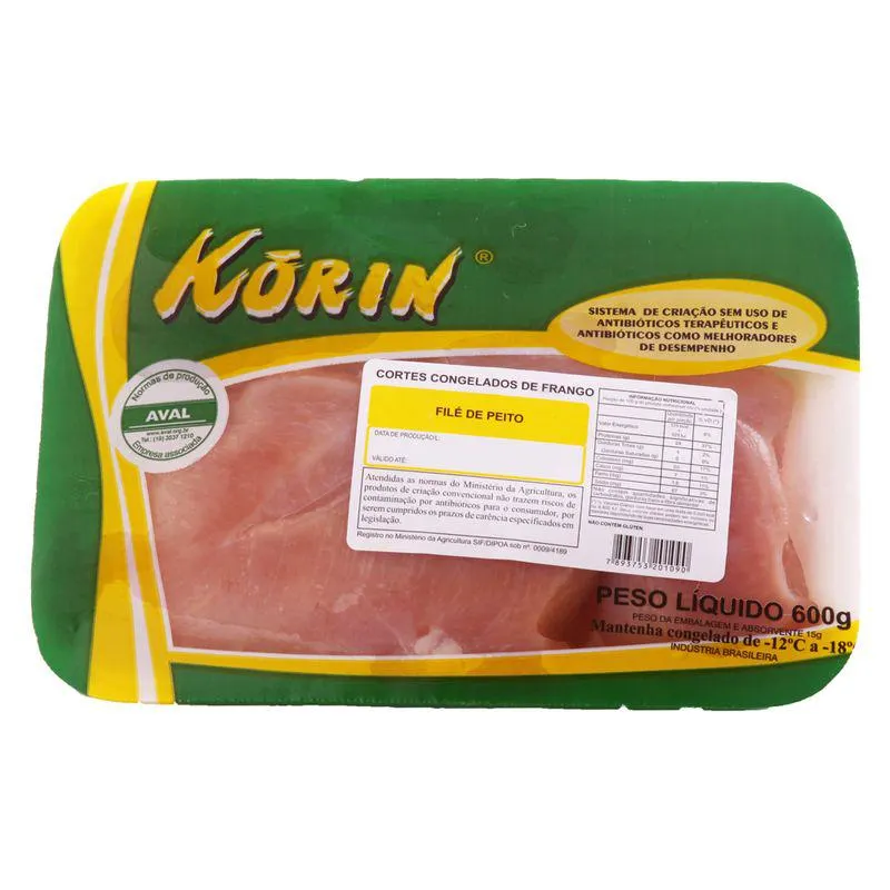 File Frango Korin 600g Bandeja