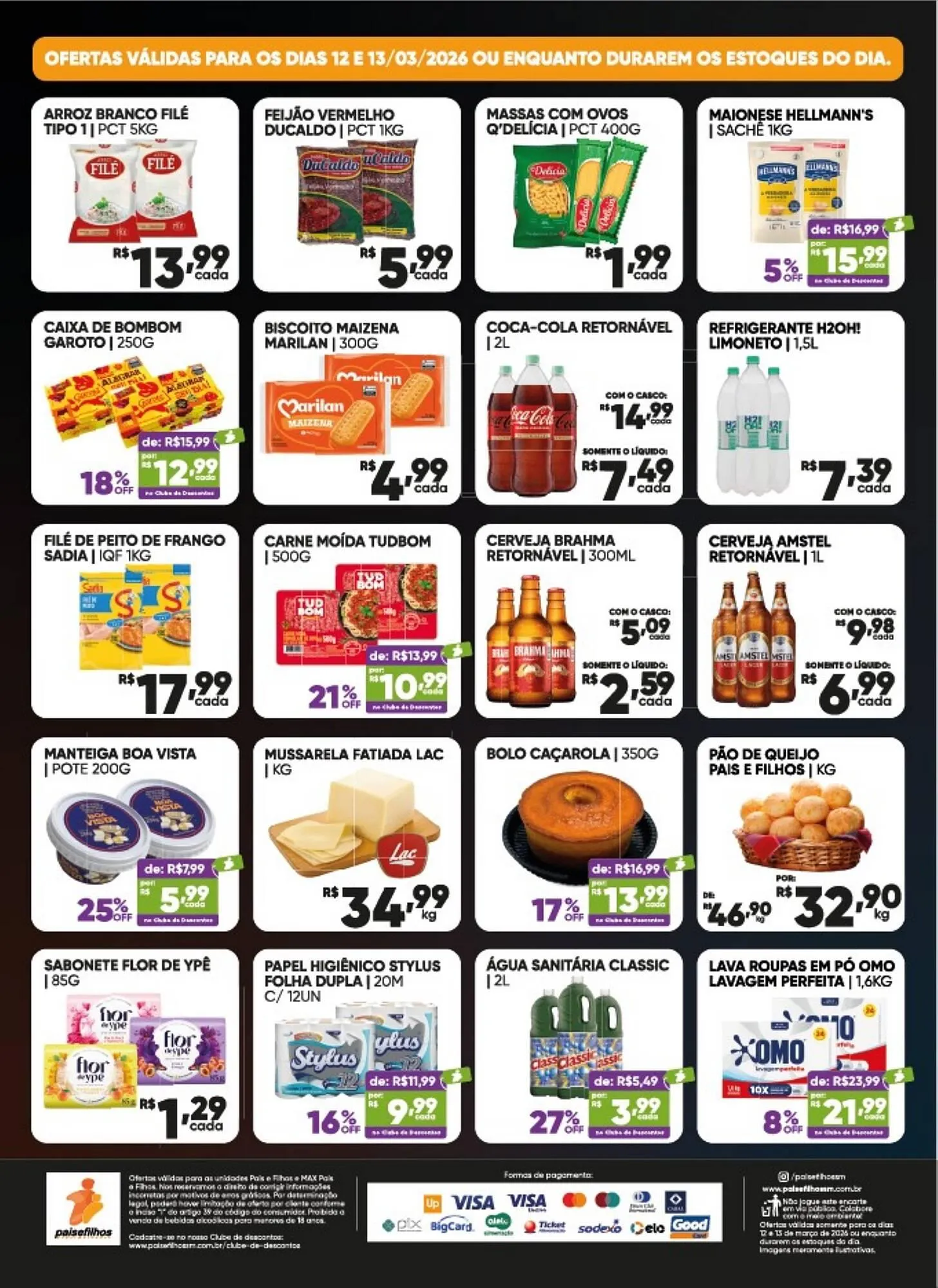 Encarte de Catálogo Pais e Filhos Supermercados 12 de março até 13 de março 2026 - Pagina 2