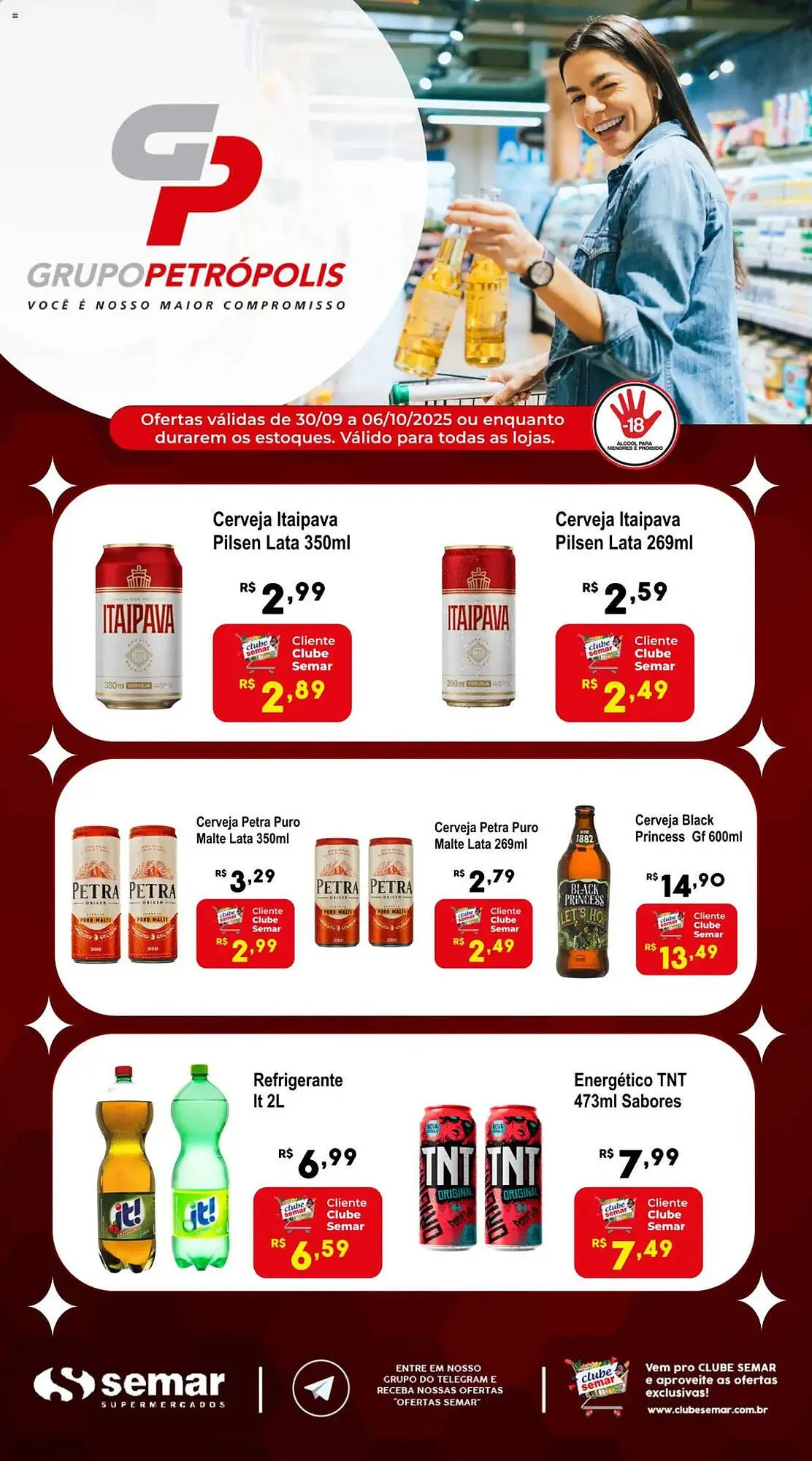 Encarte de Folheto Semar Supermercado 30 de setembro até 6 de outubro 2025 - Pagina 1