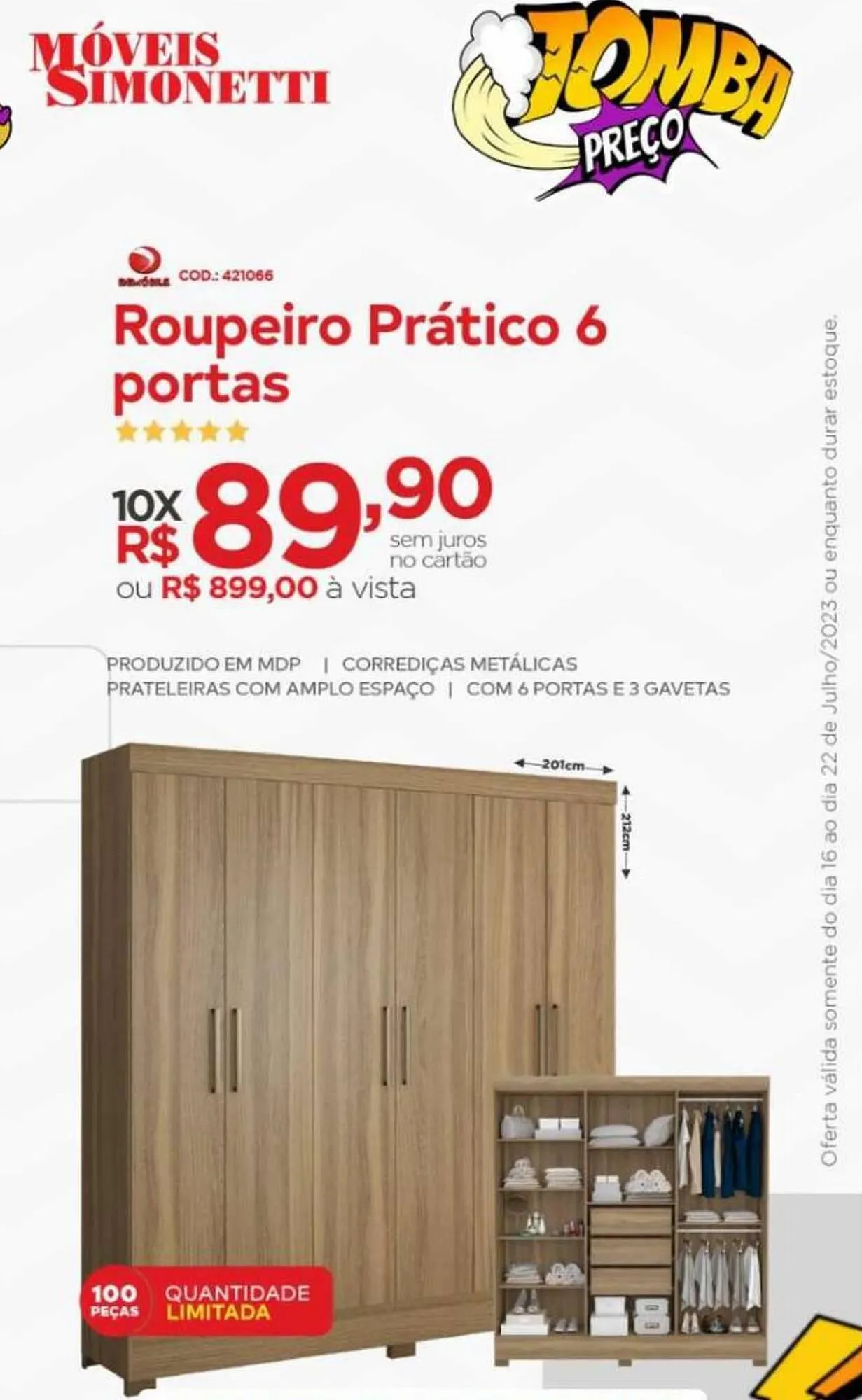 Encarte de Catálogo Móveis Simonetti 18 de julho até 22 de julho 2023 - Pagina 1