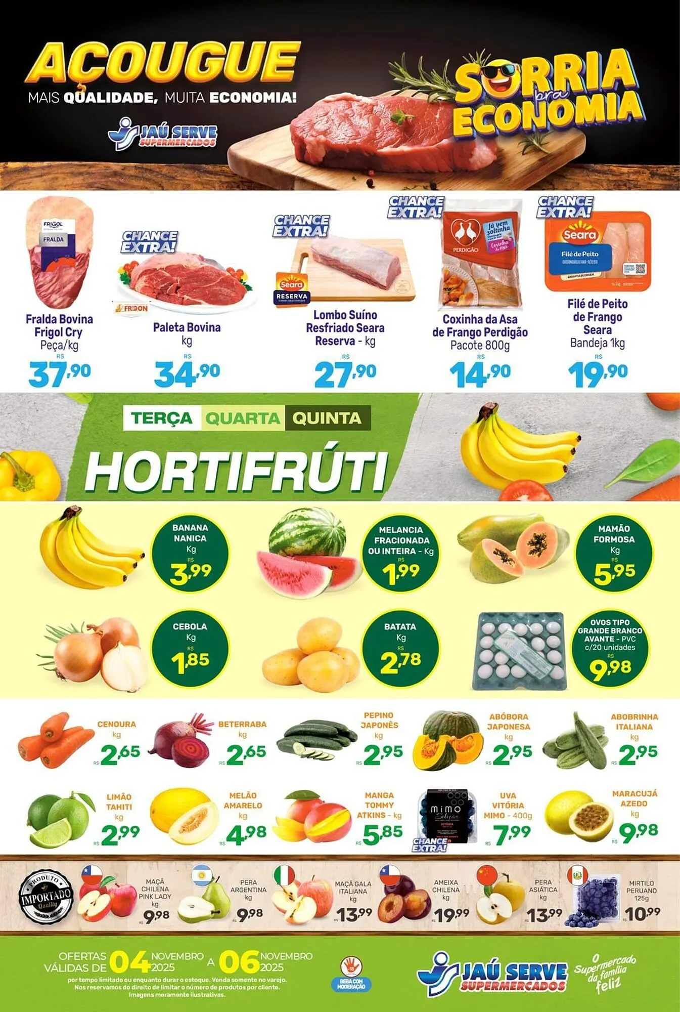 Encarte de Catálogo Supermercados Jau Serve 4 de novembro até 6 de novembro 2025 - Pagina 1