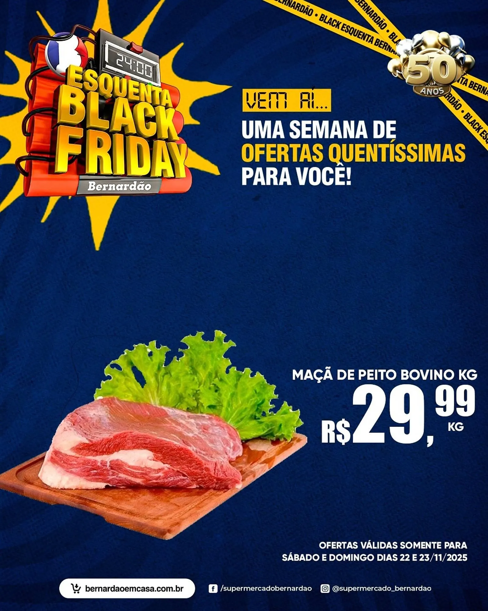 Encarte de Catálogo Supermercado Bernardão 22 de novembro até 23 de novembro 2025 - Pagina 1