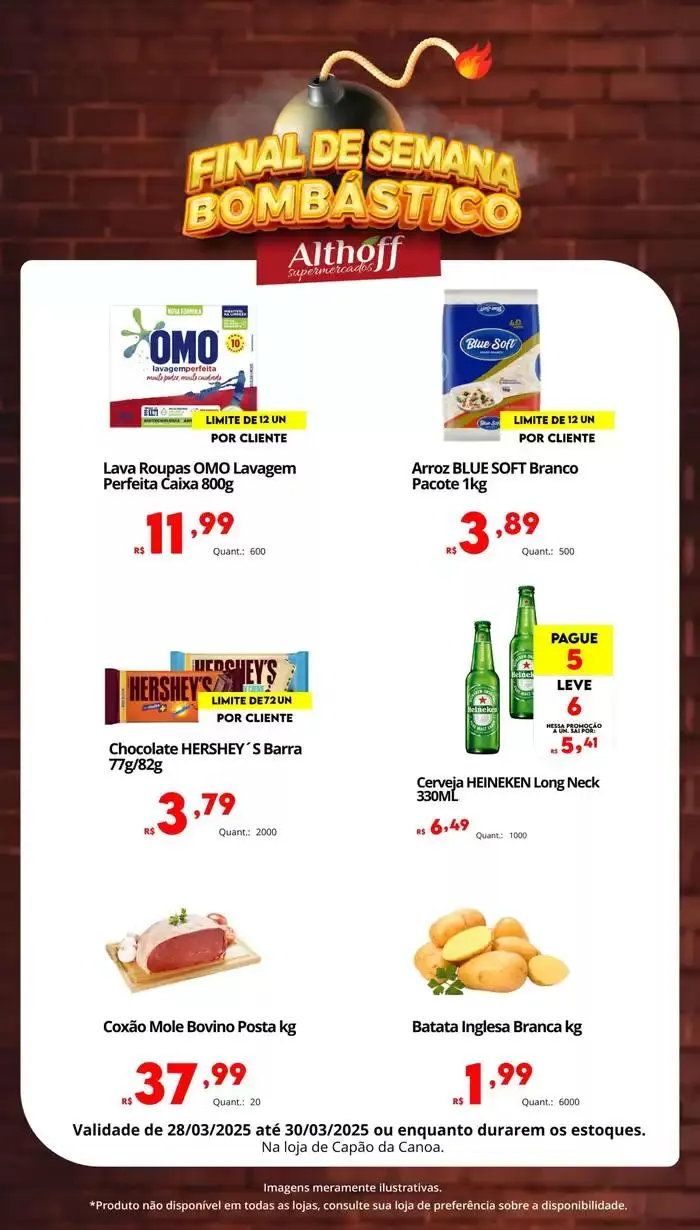 Encarte de Final de Semana Bombástico - RS. 28 de março até 30 de março 2025 - Pagina 1