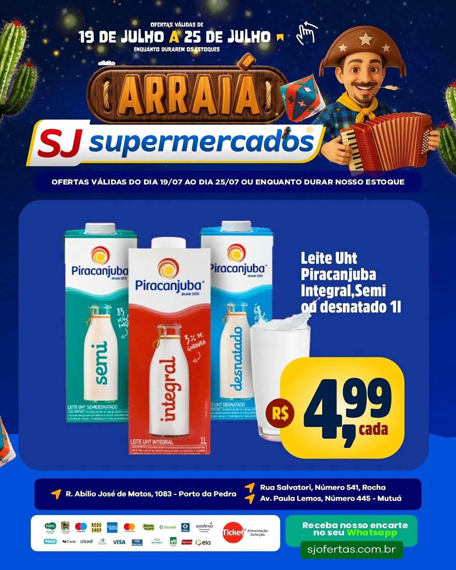 Encarte de Catálogo Sj Supermercados 19 de julho até 25 de julho 2025 - Pagina 5
