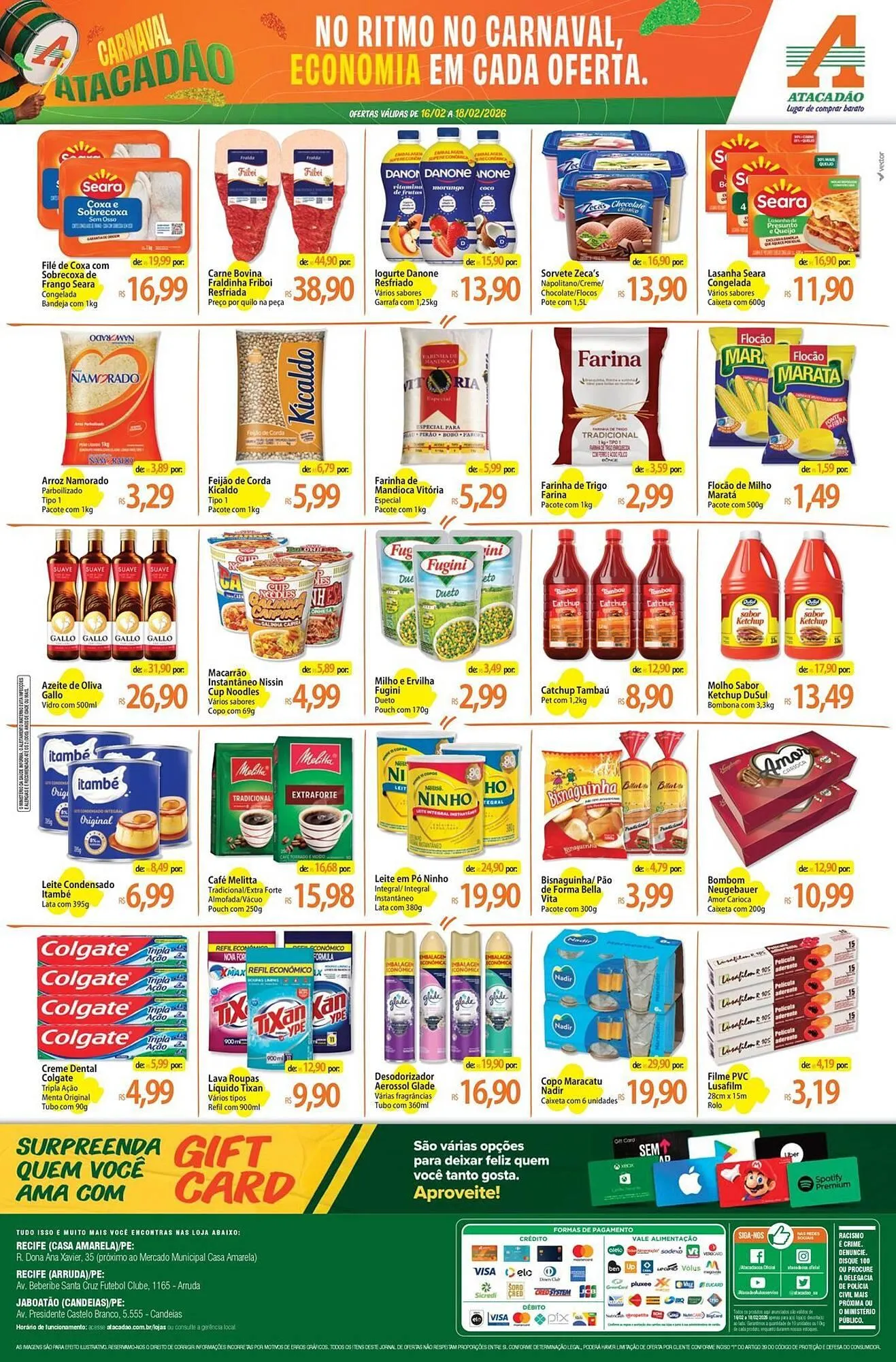 Encarte de Folheto Atacadão 16 de fevereiro até 18 de fevereiro 2026 - Pagina 3