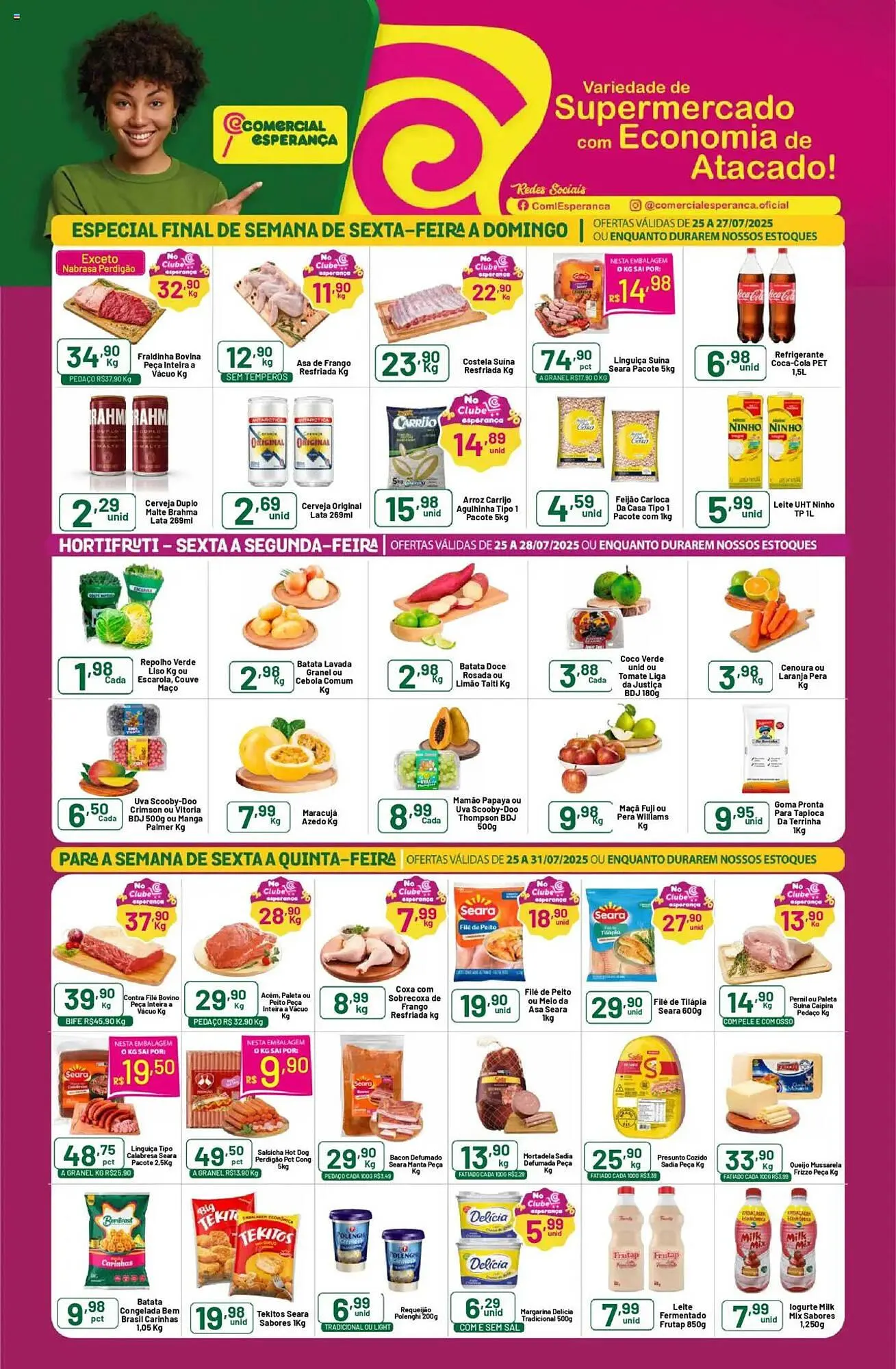 Encarte de Catálogo Comercial Esperança 25 de julho até 31 de julho 2025 - Pagina 1