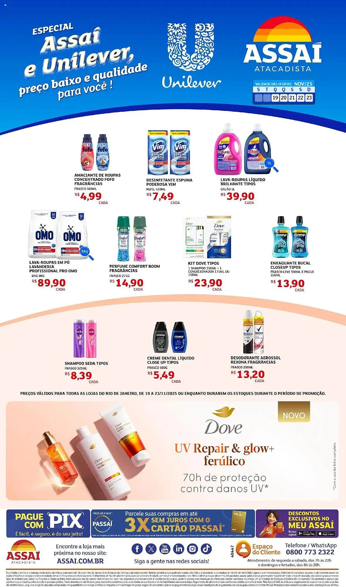 Encarte de Encarte Assaí Atacadista 19 de novembro até 23 de novembro 2025 - Pagina 1