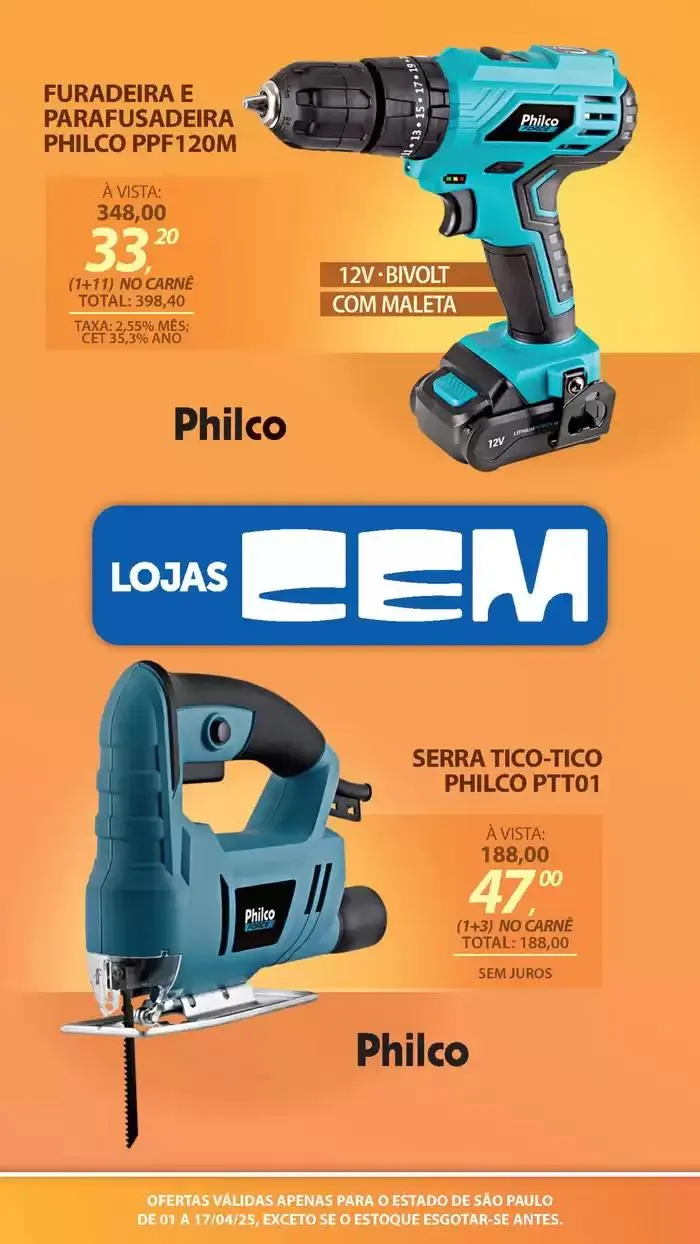 Encarte de Encarte Lojas Cem 3 de abril até 17 de abril 2025 - Pagina 111