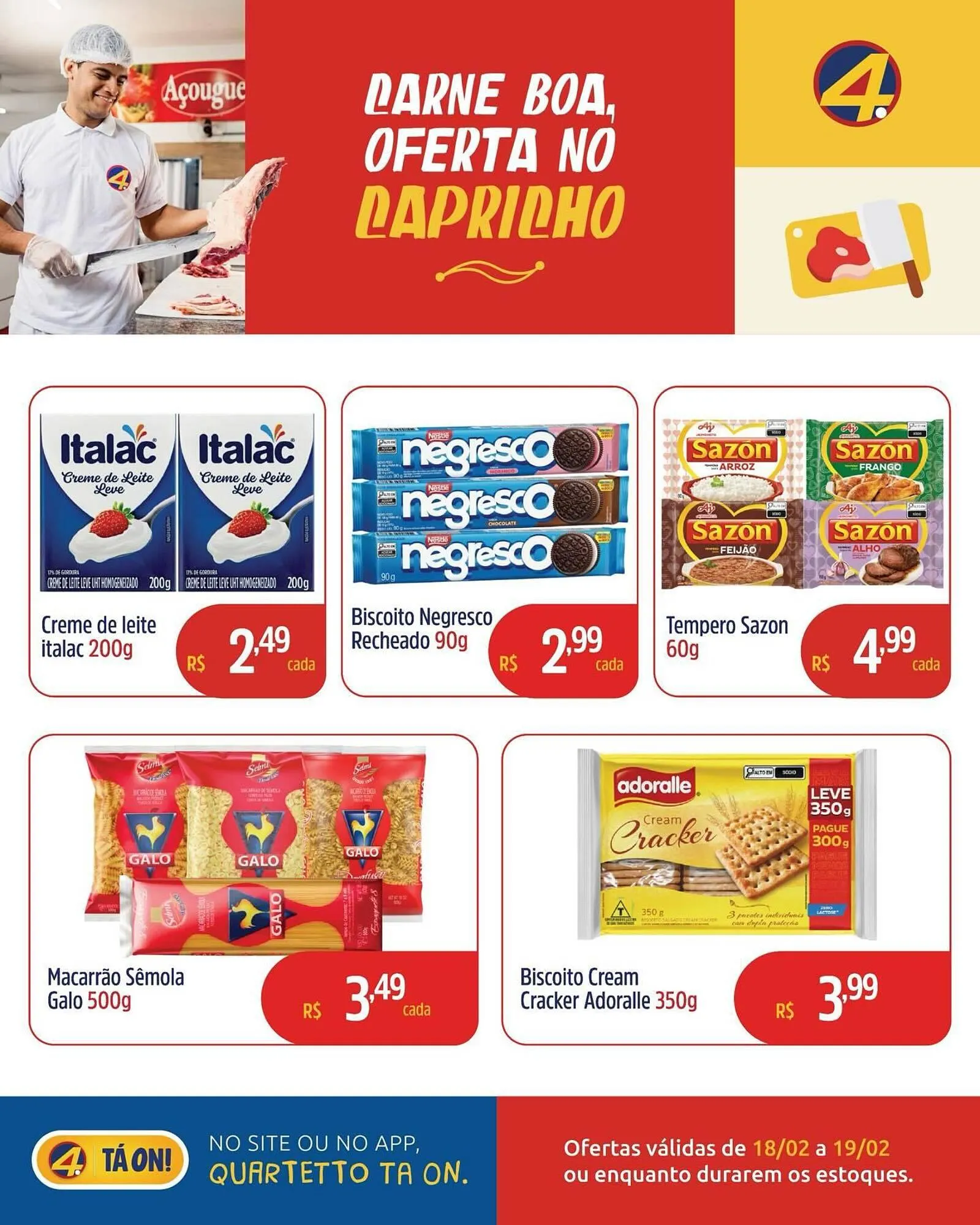 Encarte de Catálogo Quartetto Supermercados 18 de fevereiro até 19 de fevereiro 2026 - Pagina 5