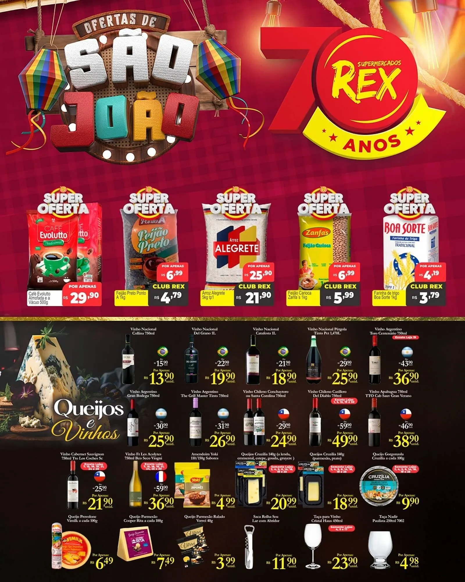 Encarte de Catálogo Supermercados Rex 11 de junho até 25 de junho 2025 - Pagina 1