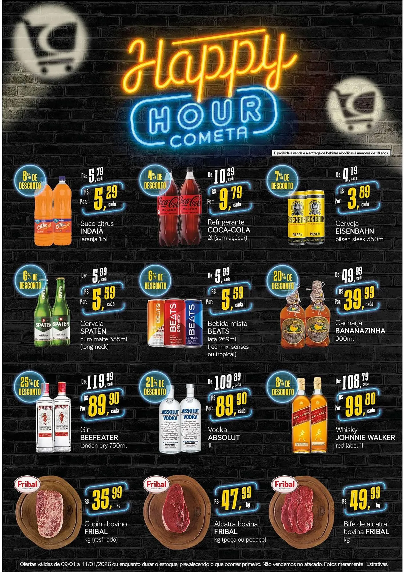 Encarte de Encarte Cometa Supermercados 9 de janeiro até 11 de janeiro 2026 - Pagina 1