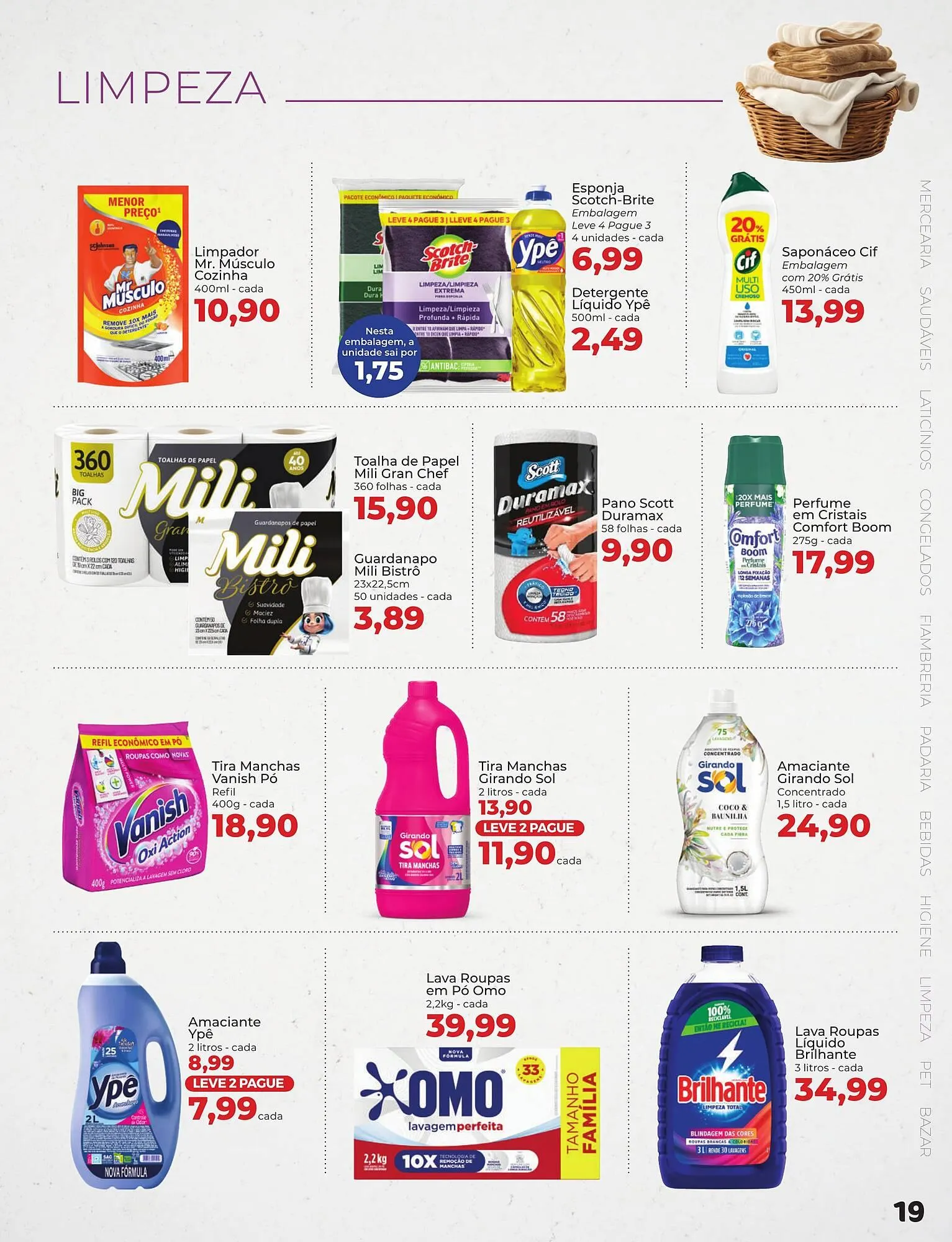 Encarte de Catálogo Supermercados Andreazza 16 de julho até 19 de julho 2025 - Pagina 19