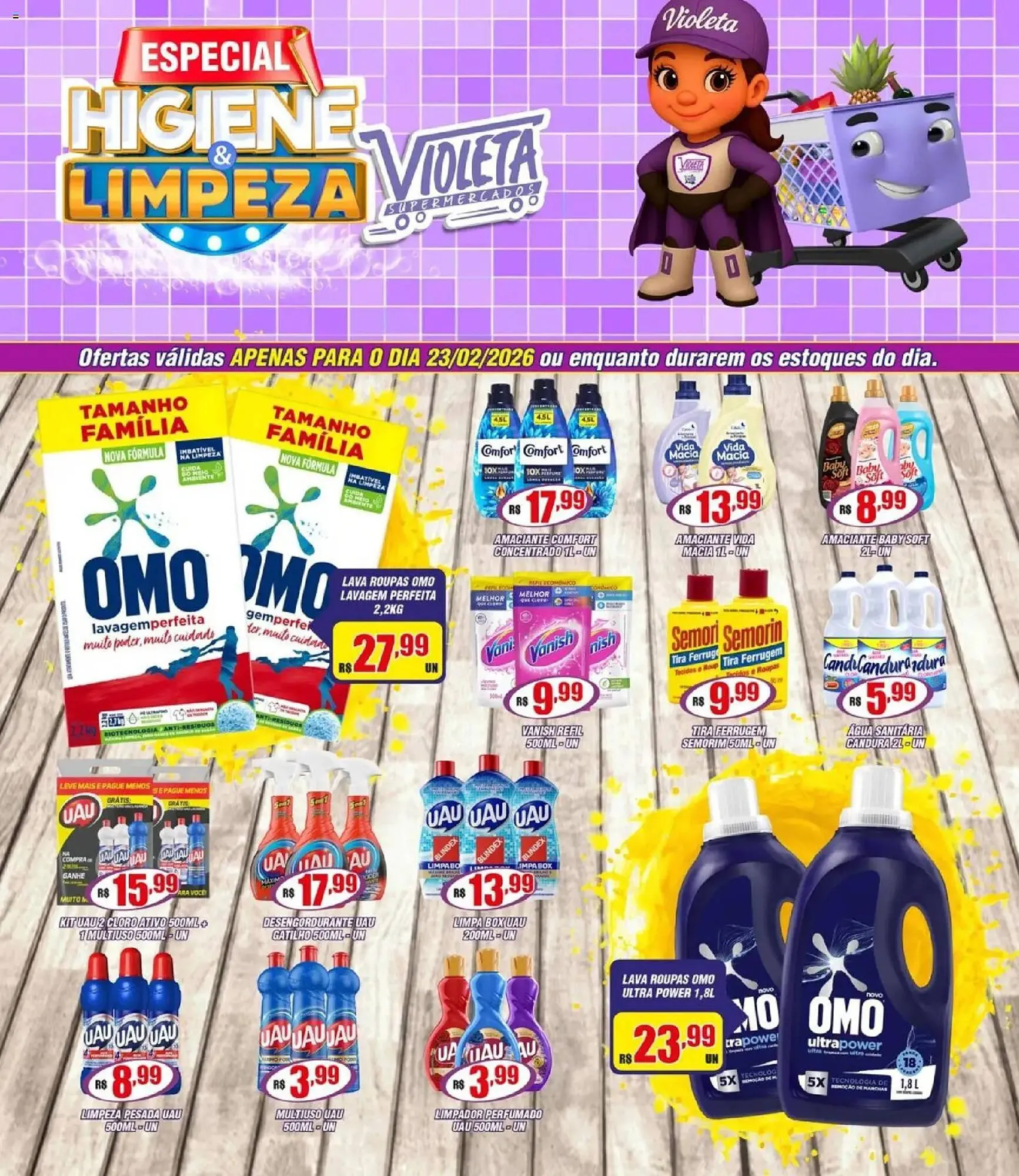 Encarte de Catálogo Violeta Supermercados 23 de fevereiro até 23 de fevereiro 2026 - Pagina 1