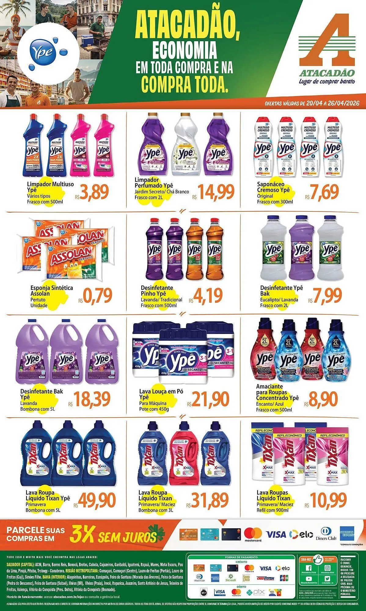 Encarte de Folheto Atacadão 20 de abril até 26 de abril 2026 - Pagina 1