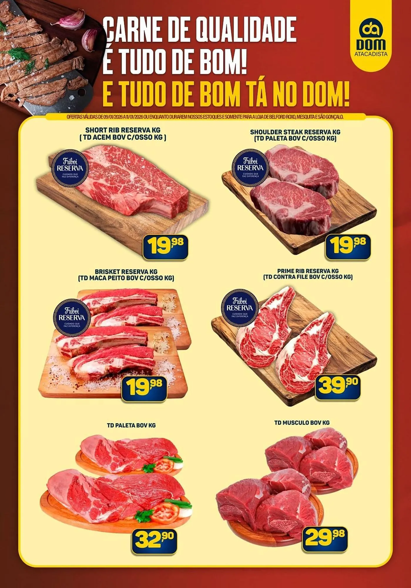 Encarte de Encarte Dom Atacadista 9 de janeiro até 11 de janeiro 2026 - Pagina 1