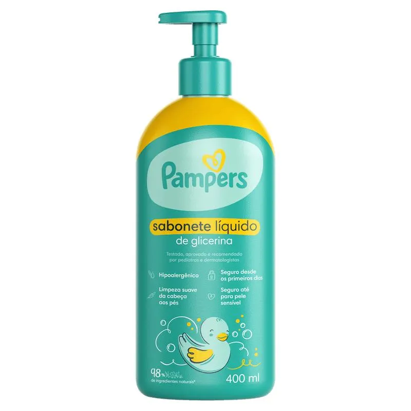 Sabonete Líquido Infantil de Glicerina Pampers - 400ml