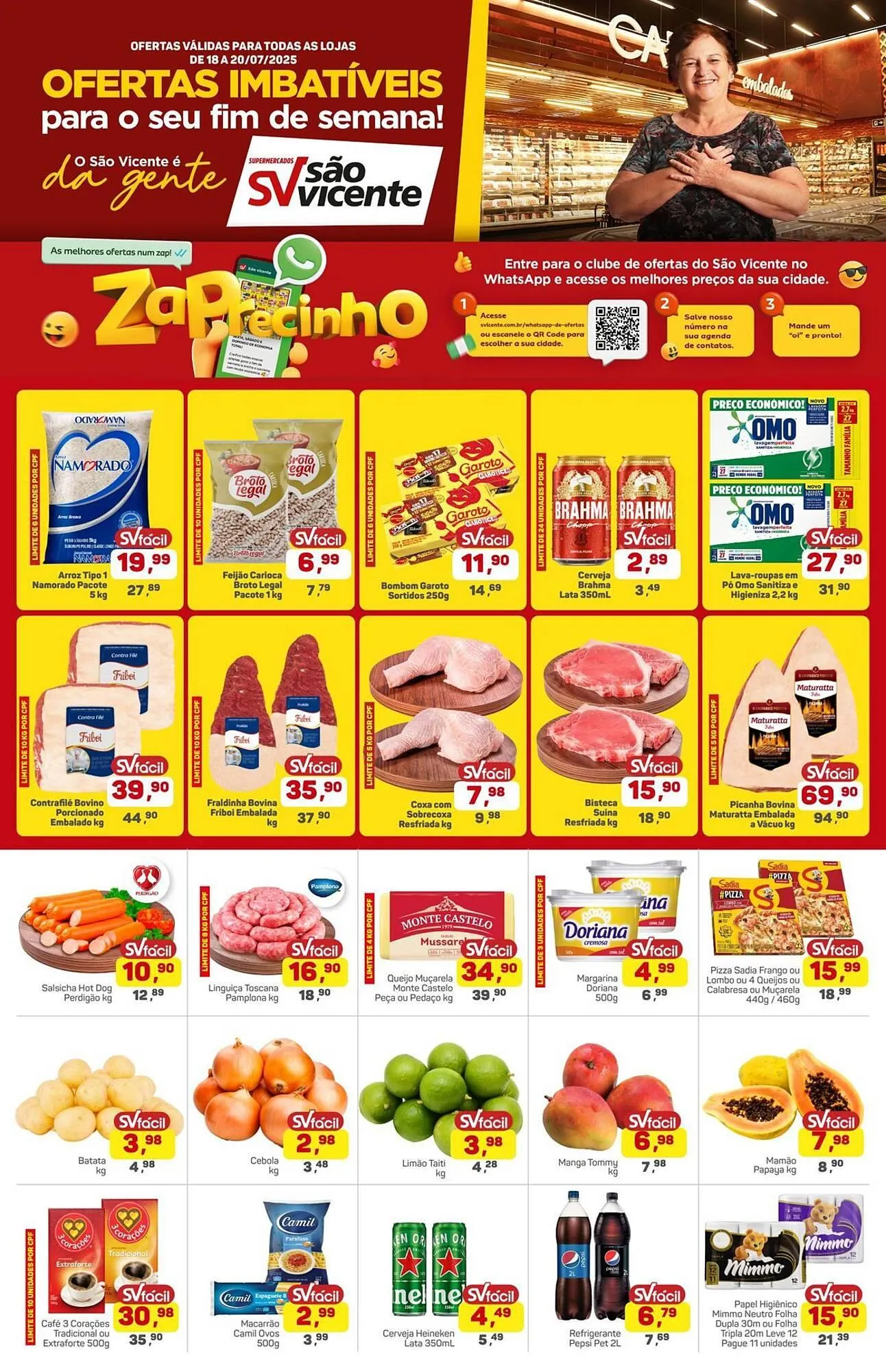 Encarte de Catálogo Supermercados São Vicente 18 de julho até 20 de julho 2025 - Pagina 1