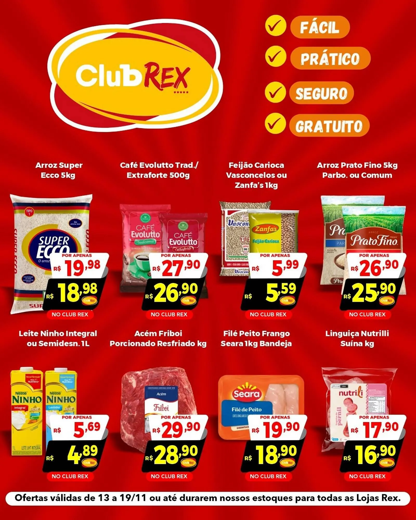 Encarte de Catálogo Supermercados Rex 17 de novembro até 19 de novembro 2025 - Pagina 1