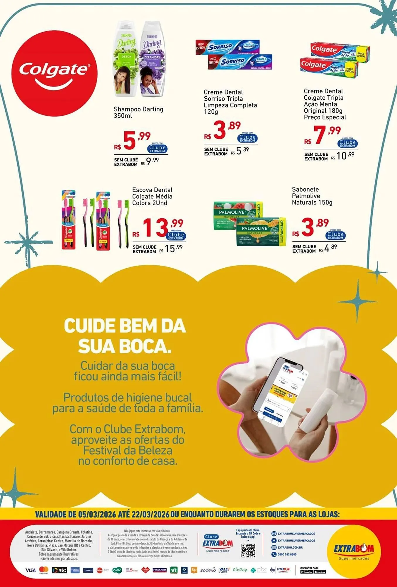 Encarte de Catálogo Extrabom Supermercados 12 de março até 22 de março 2026 - Pagina 19