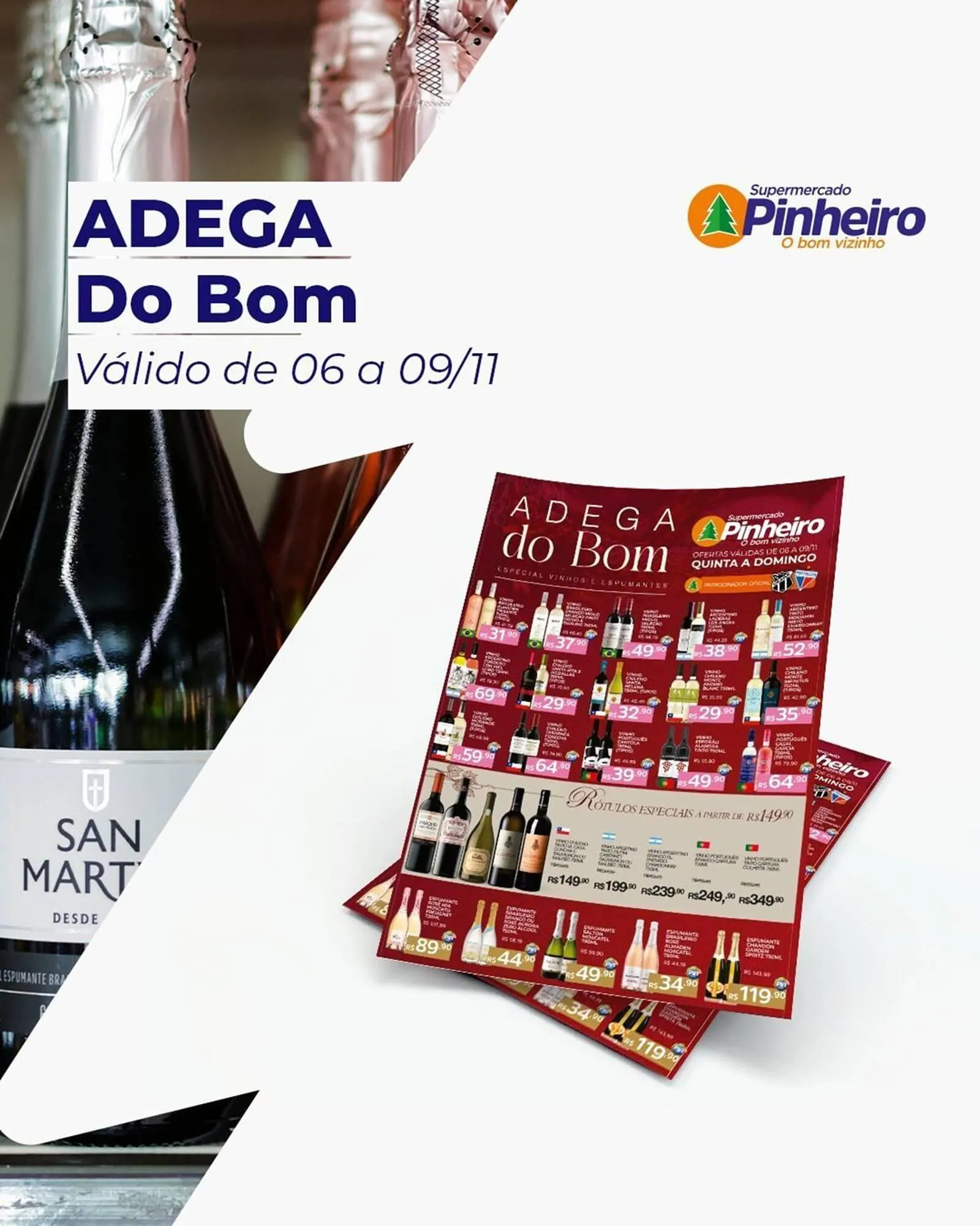 Encarte de Encarte Pinheiro Supermercado 6 de novembro até 9 de novembro 2025 - Pagina 1