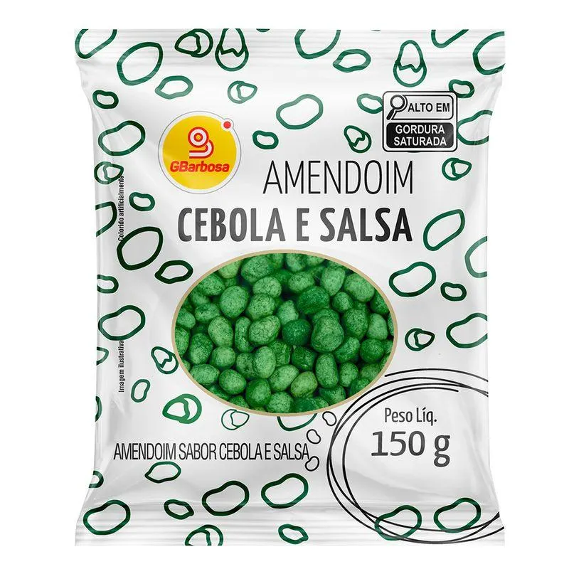 Amendoim GBarbosa Cebola e Salsa Pacote 150g