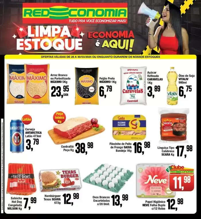 Encarte de Ofertas Rede Economia 28 de março até 30 de março 2025 - Pagina 1