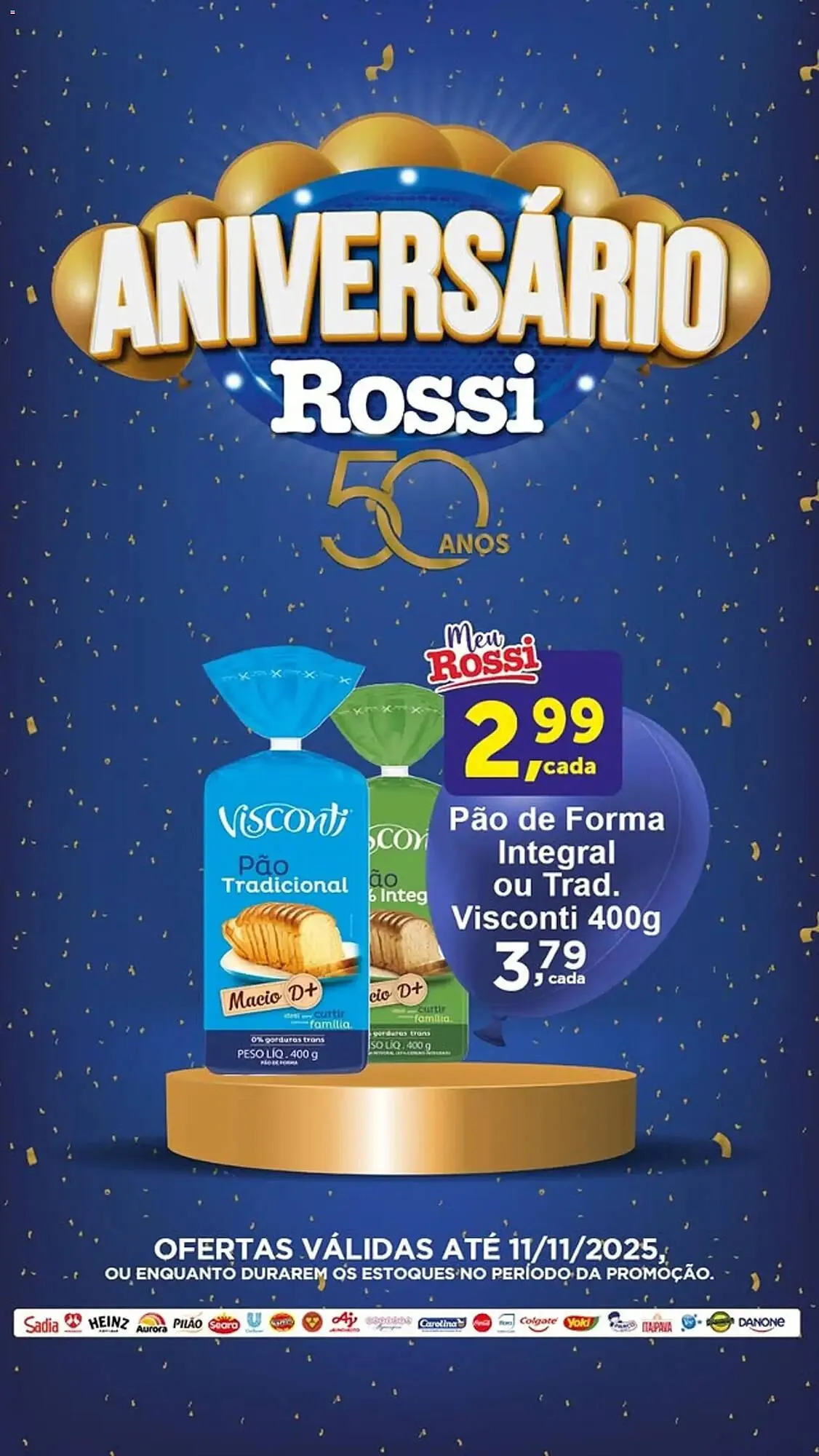 Encarte de Folheto Rossi Supermercado 10 de novembro até 11 de novembro 2025 - Pagina 1