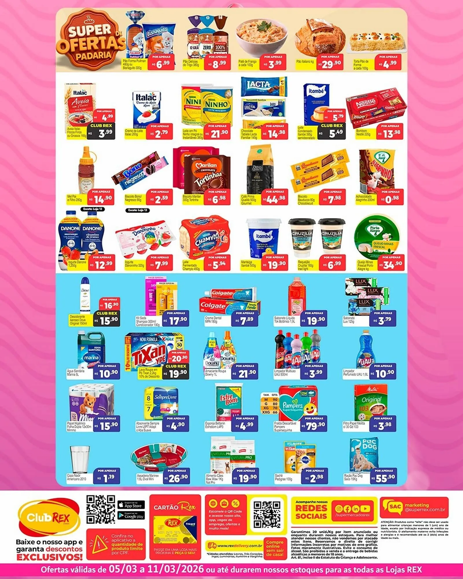Encarte de Catálogo Supermercados Rex 5 de março até 11 de março 2026 - Pagina 1