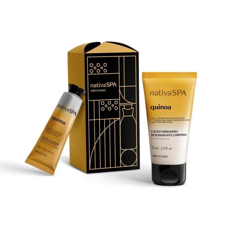 Kit Presente Nativa SPA Quinoa: Loção Corporal 75ml + Creme para Mãos 30ml