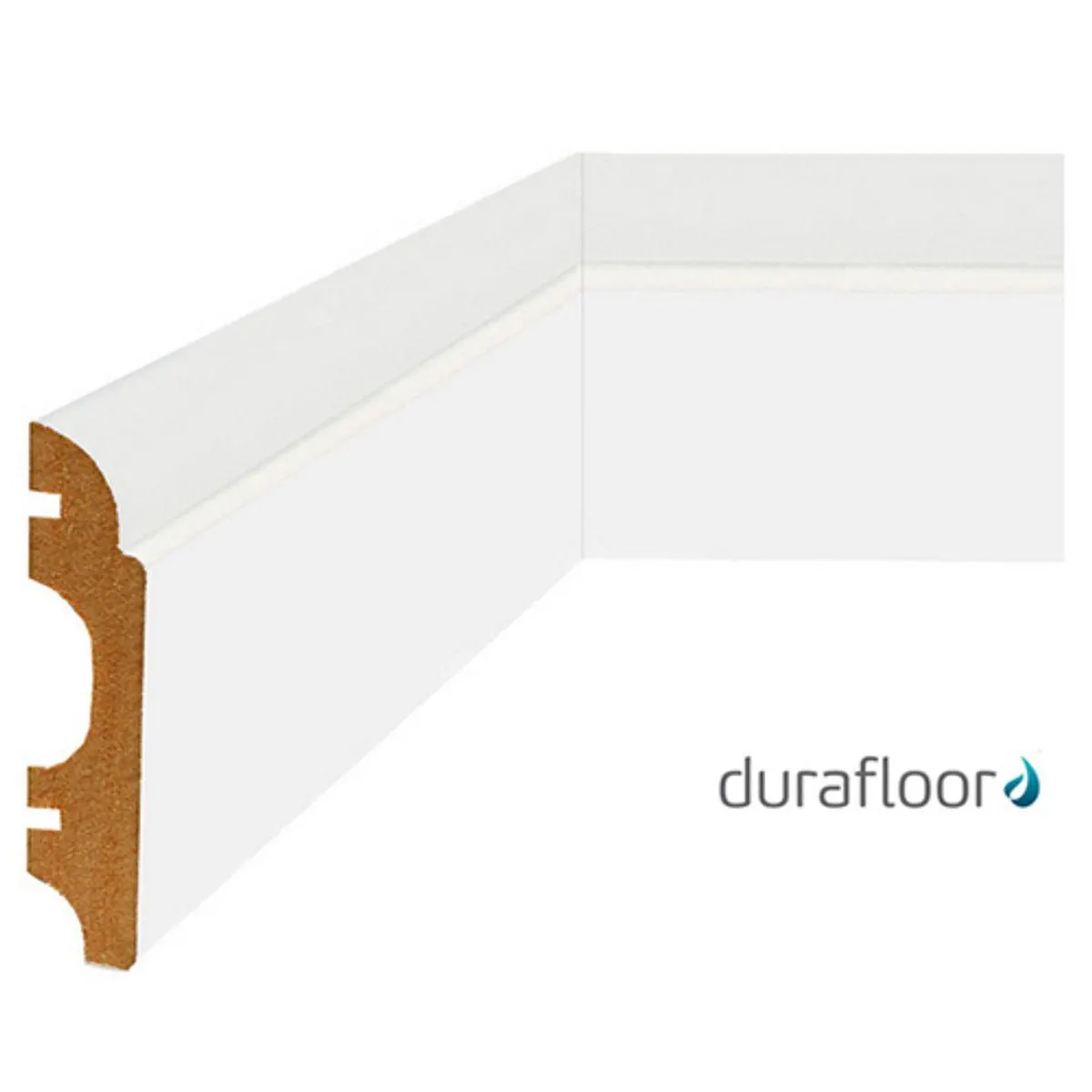 Rodapé Clean 8cm Durafloor Branco Nevada