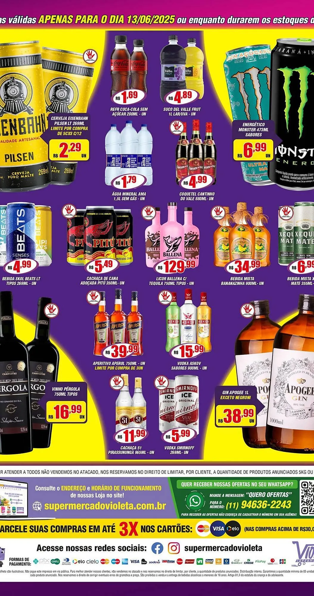 Encarte de Catálogo Violeta Supermercados 12 de junho até 13 de junho 2025 - Pagina 4