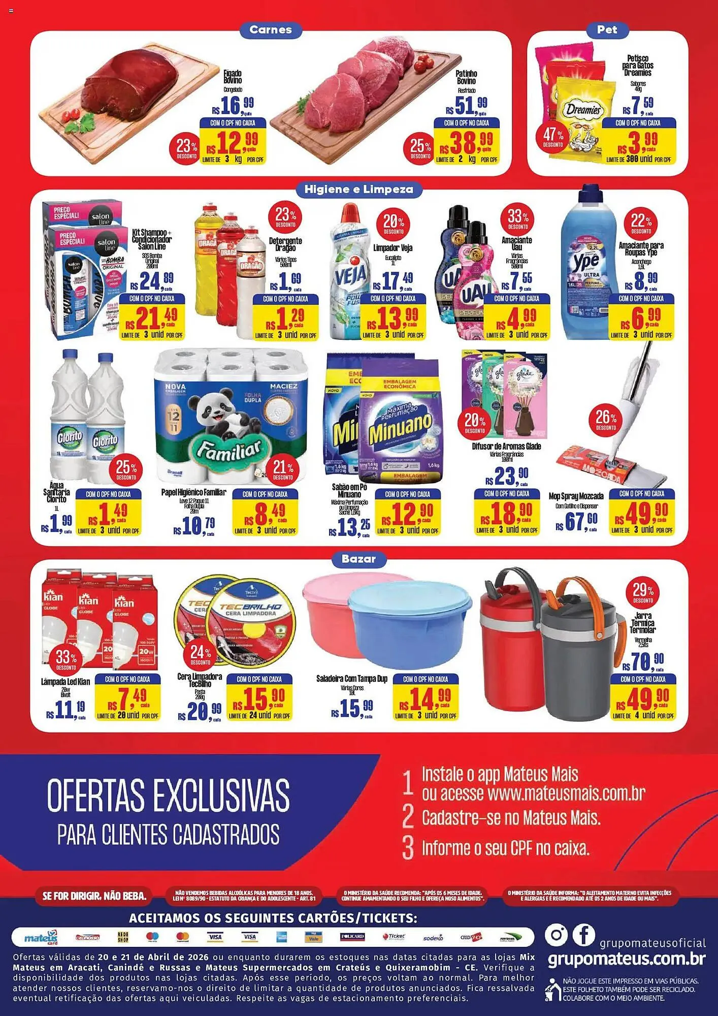 Encarte de Catálogo Supermercados Mateus 20 de abril até 21 de abril 2026 - Pagina 2
