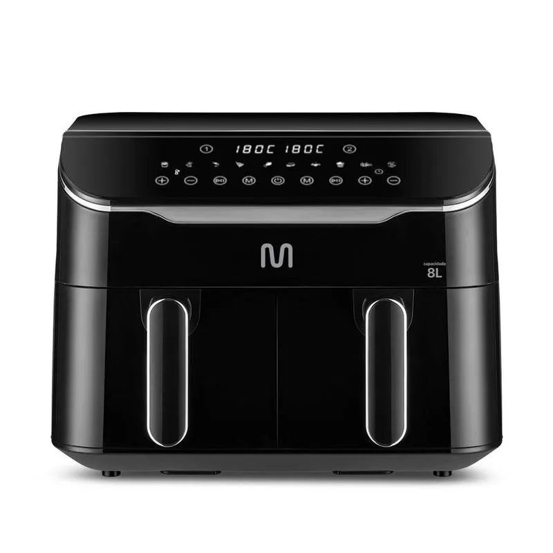 Air Fryer 8L Preta c/ 2 Gavetas 2500w-220v Multi - GO220