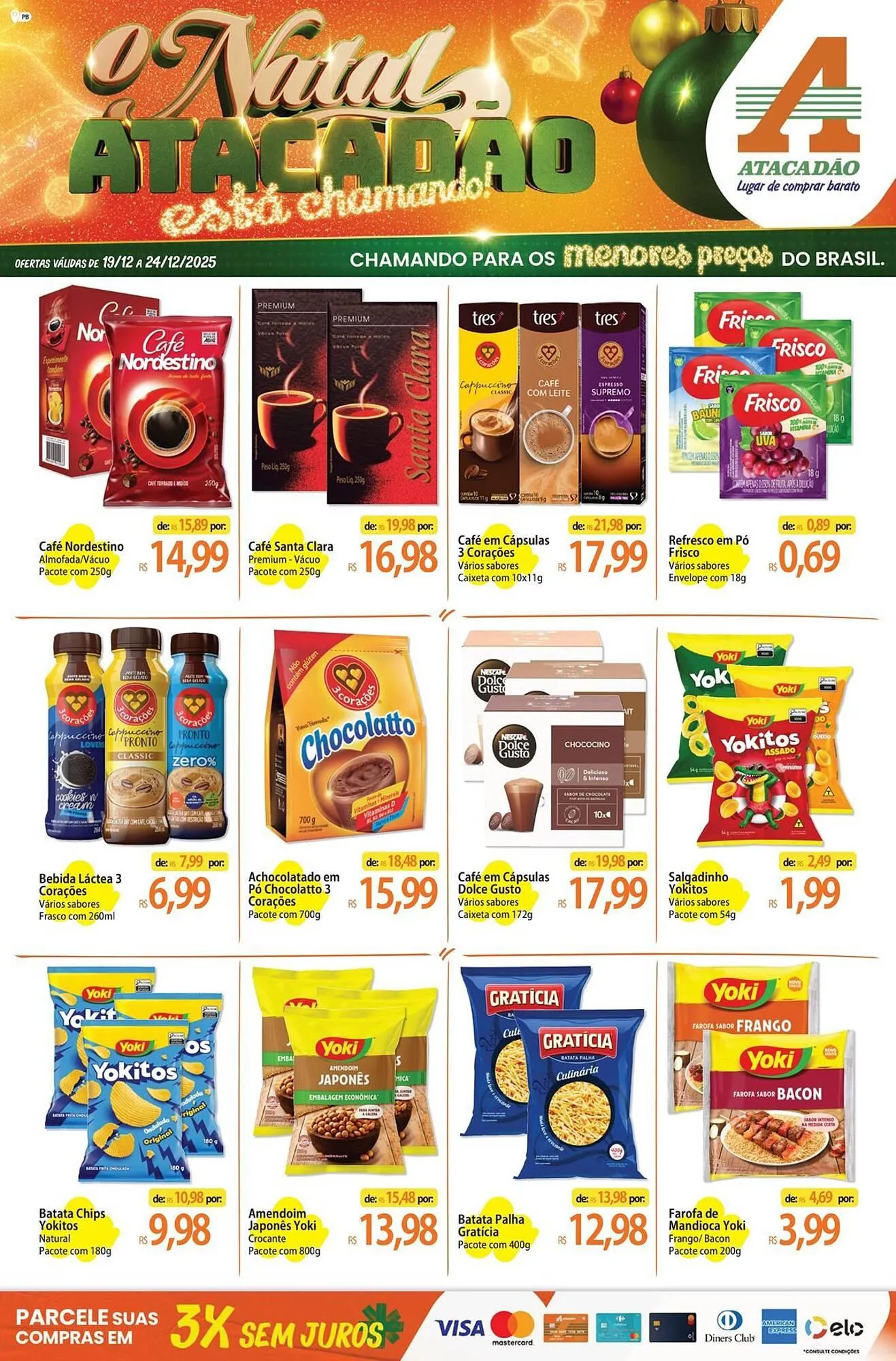 Encarte de Folheto Atacadão 19 de dezembro até 24 de dezembro 2025 - Pagina 1