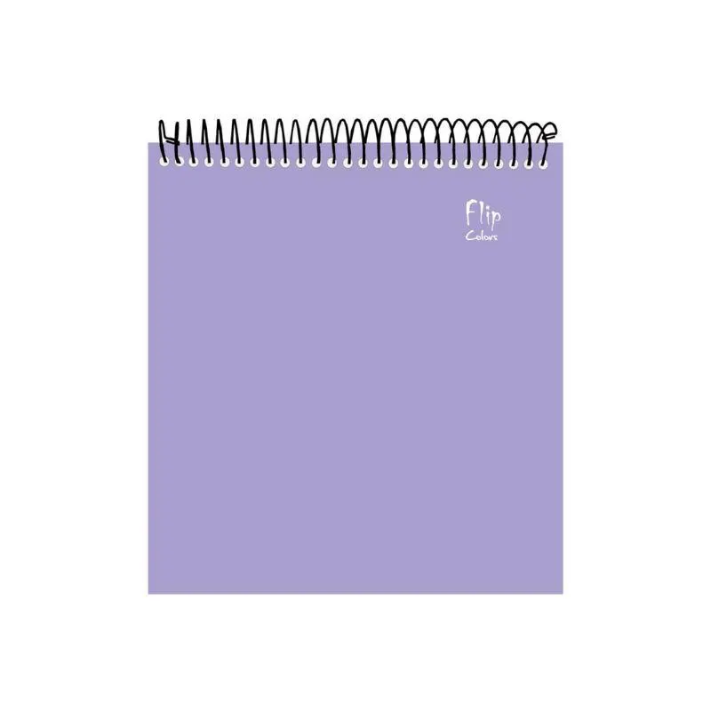 Caderno Flip Neutro Colors Lilás 80 Folhas - Tamoio