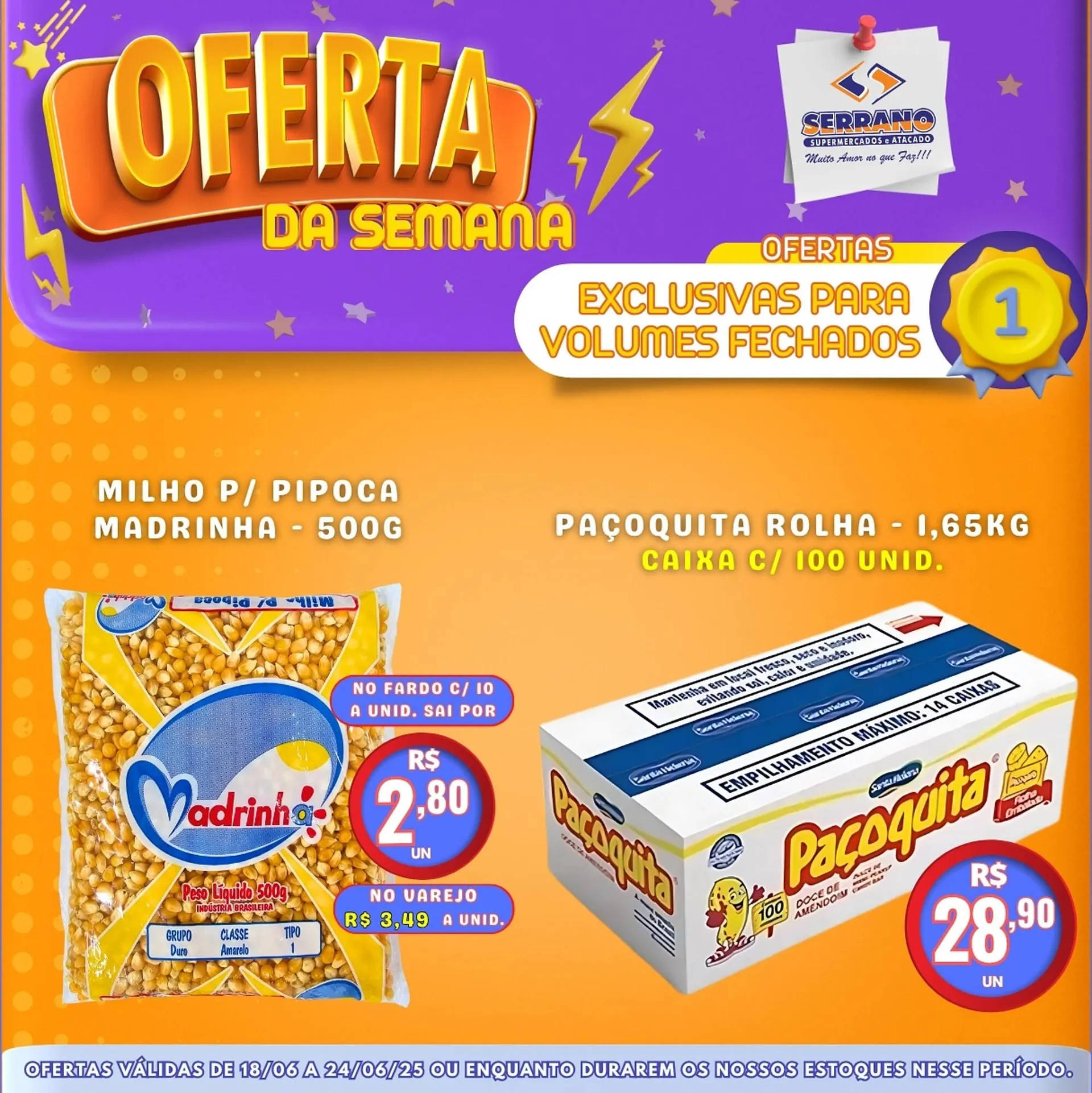 Encarte de Catálogo Serrano Supermercado 18 de junho até 24 de junho 2025 - Pagina 1