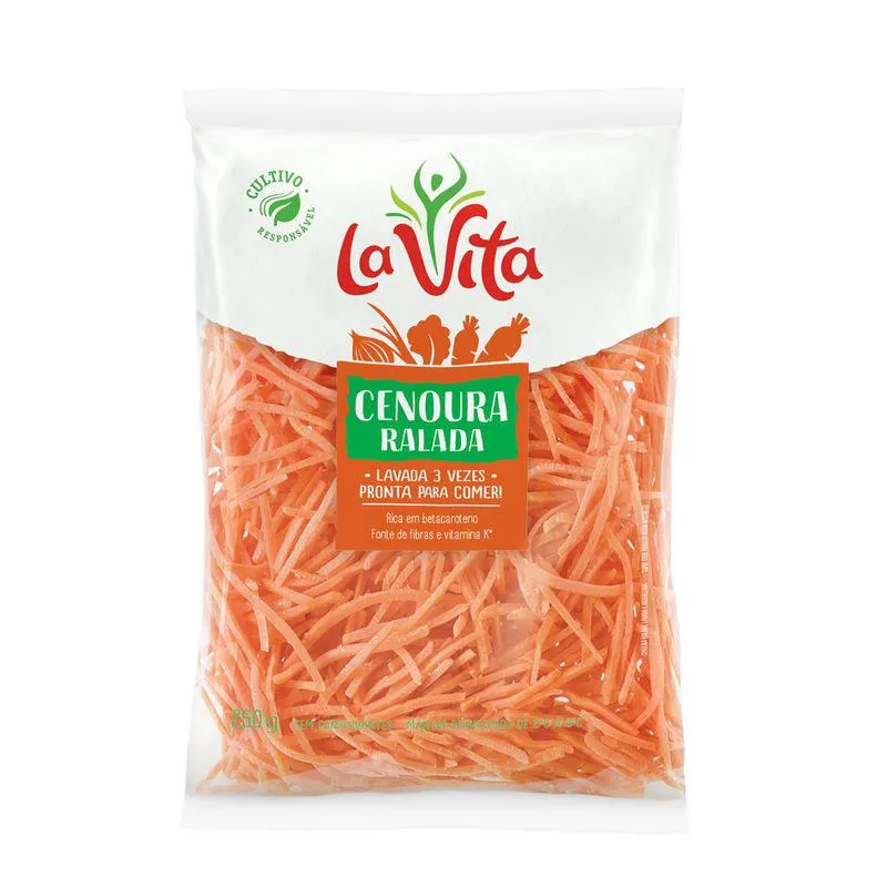 Cenoura Ralada La Vita Pacote 250g