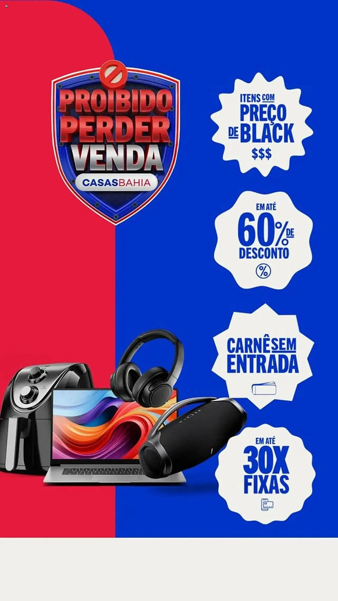 Encarte de Catálogo Casas Bahia 3 de junho até 6 de junho 2025 - Pagina 1