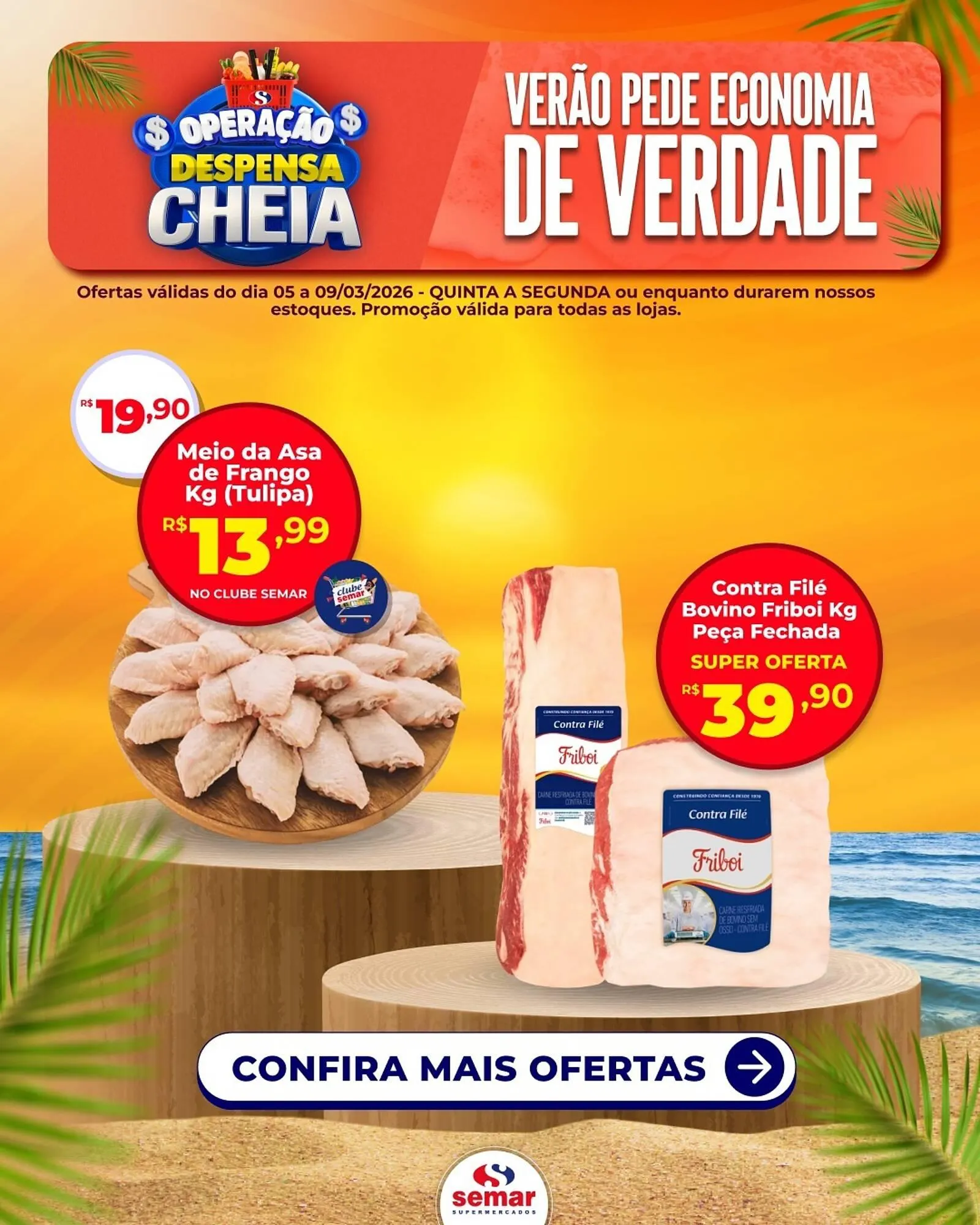 Encarte de Folheto Semar Supermercado 5 de março até 9 de março 2026 - Pagina 1