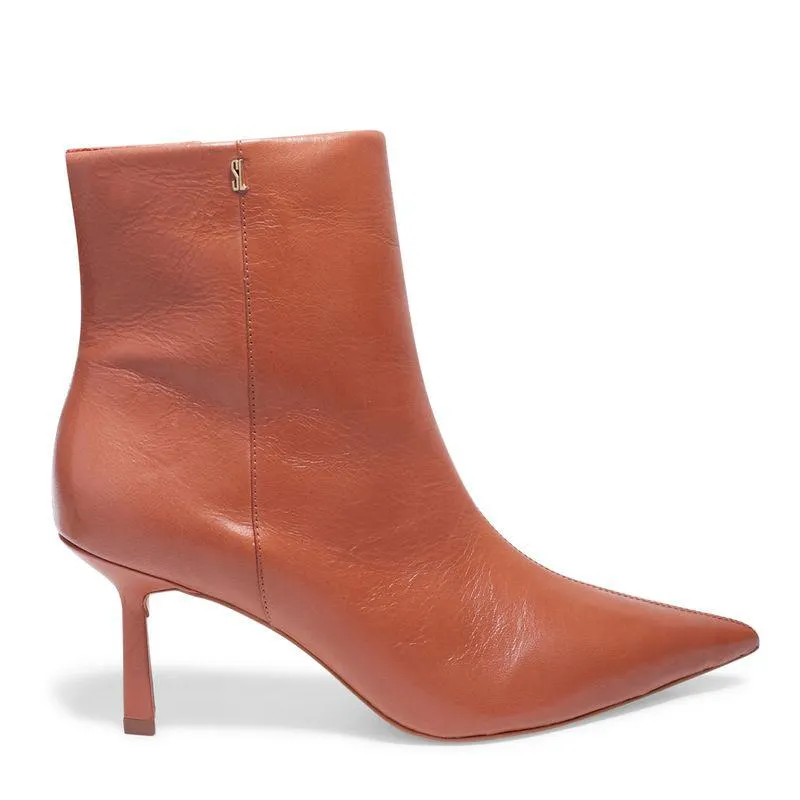 Bota Nude Couro Cano Médio