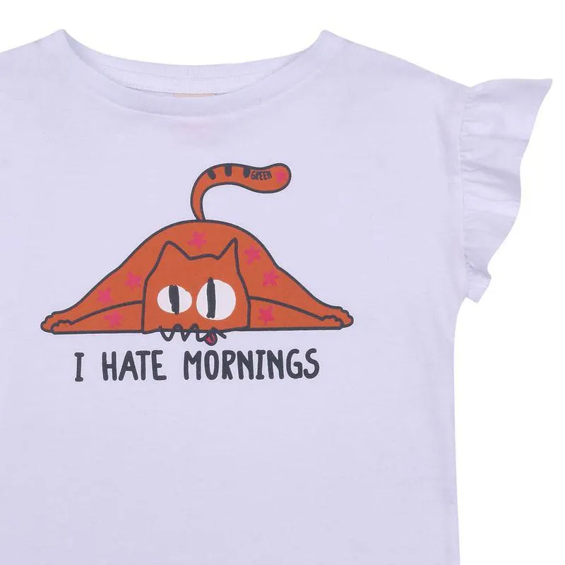 Camiseta Lazy Cat Branco