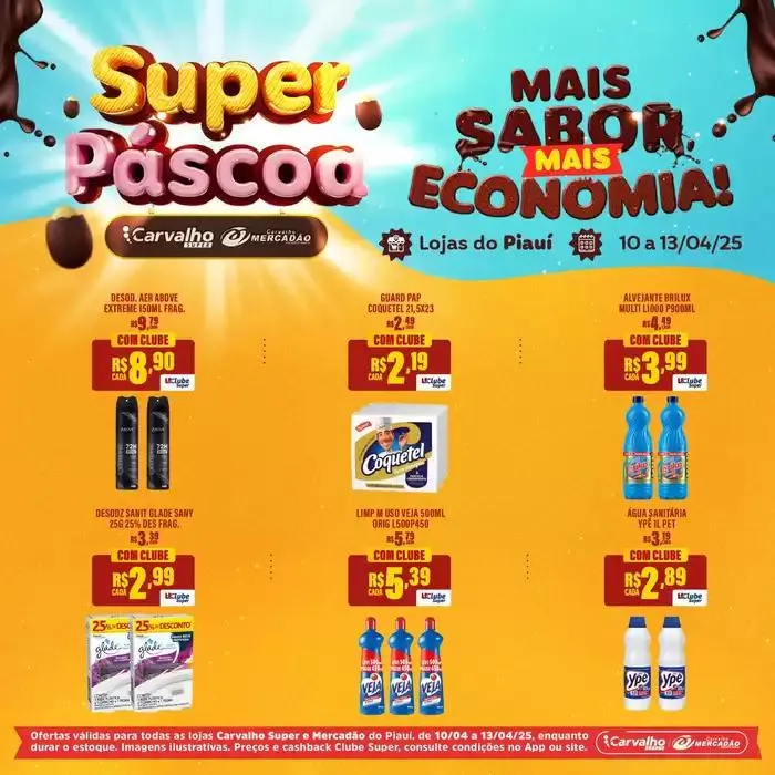 Encarte de Encarte Carvalho Supermercado 10 de abril até 13 de abril 2025 - Pagina 1