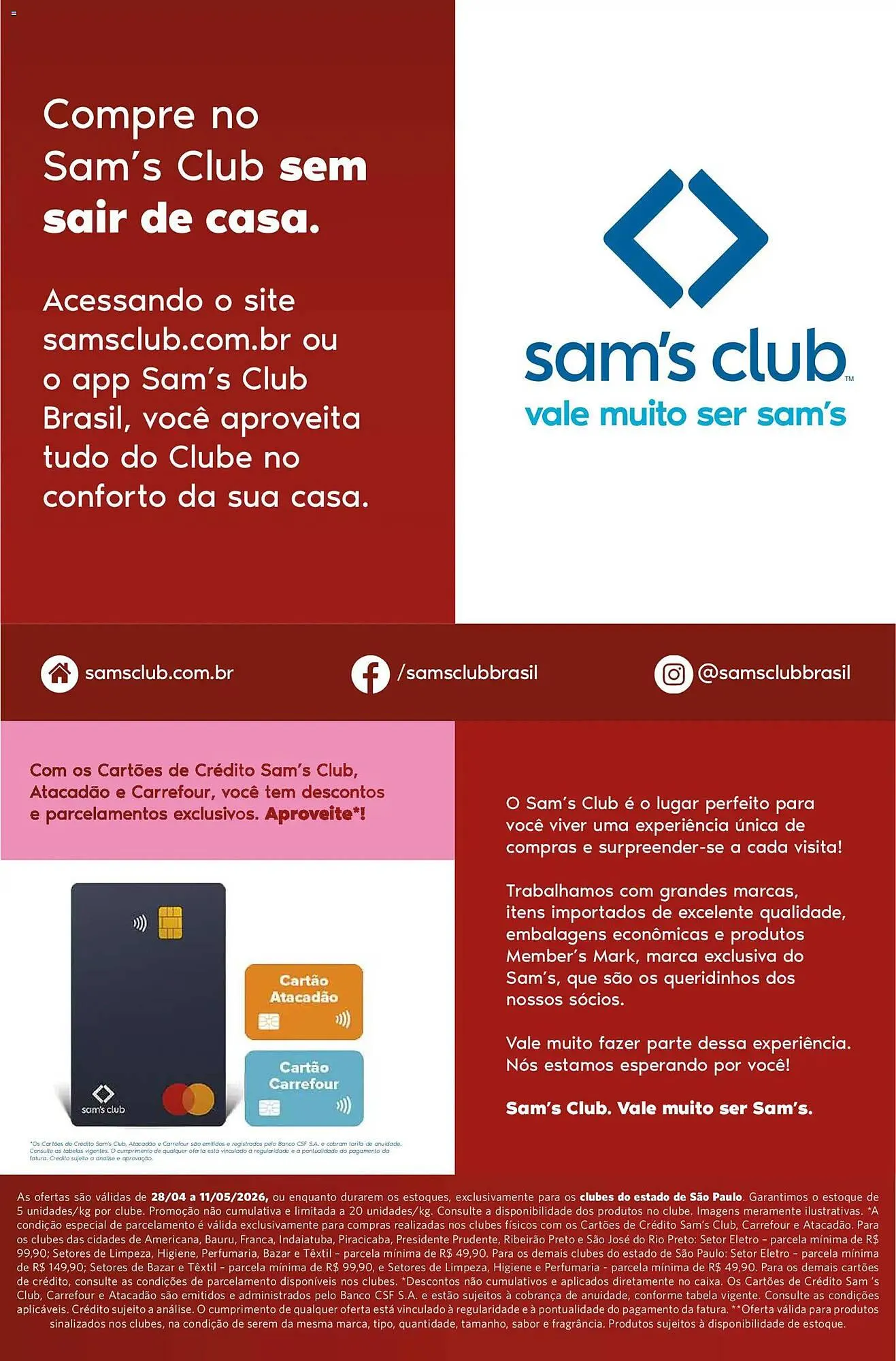Encarte de Folheto Sam's Club 28 de abril até 11 de maio 2026 - Pagina 12