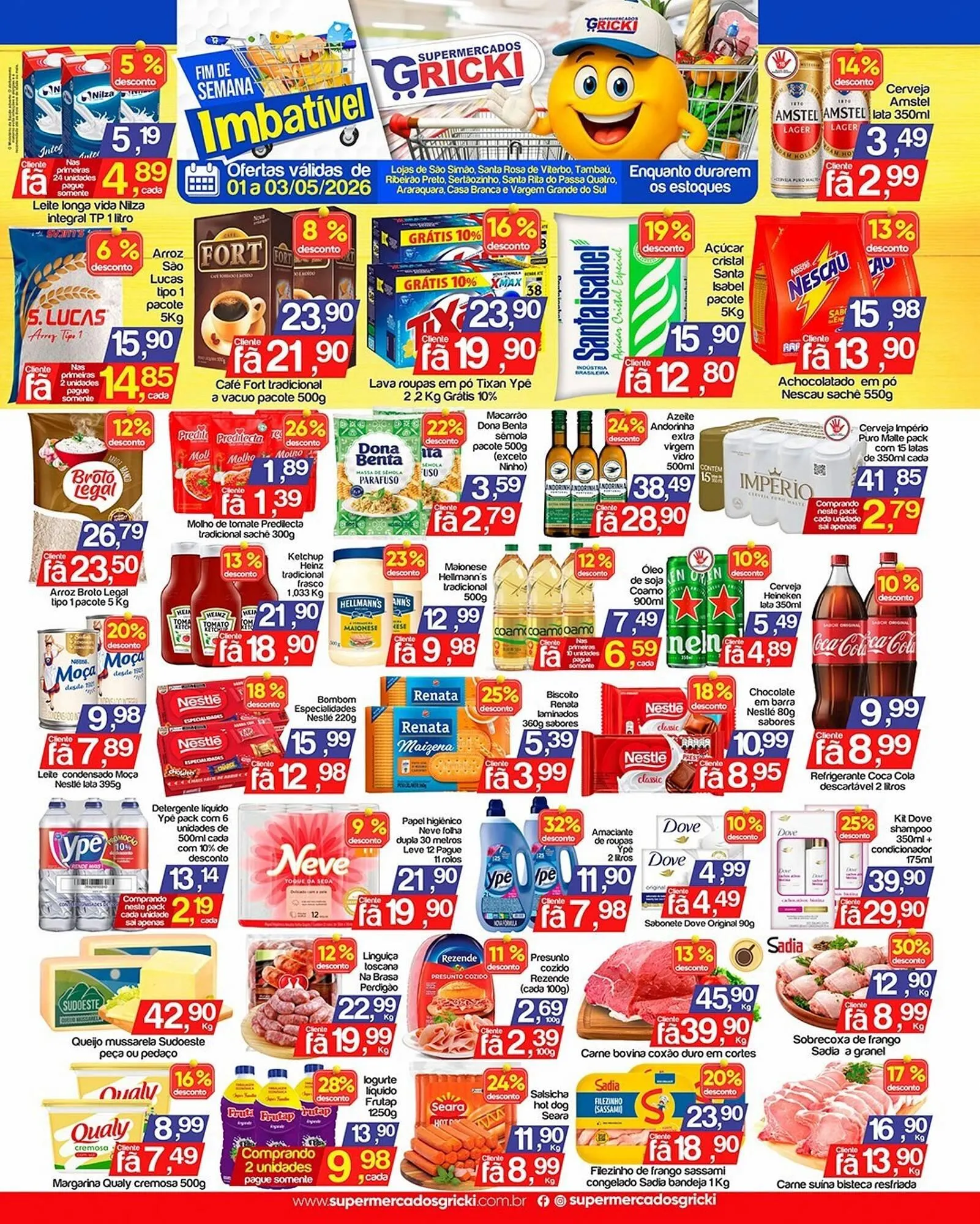Encarte de Catálogo Supermercados Gricki 1 de maio até 3 de maio 2026 - Pagina 1