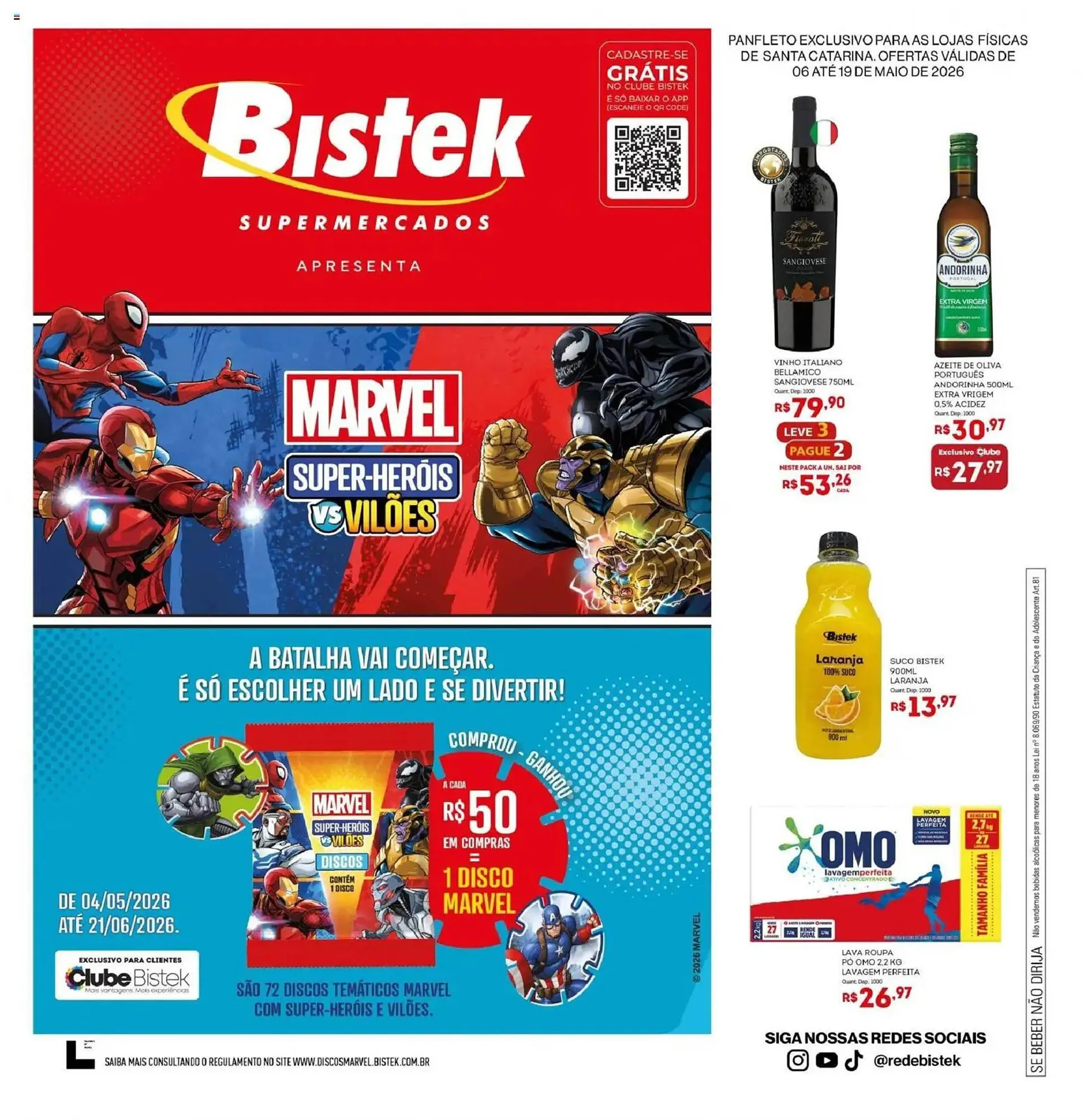 Encarte de Encarte Bistek Supermercados 6 de maio até 20 de maio 2026 - Pagina 1