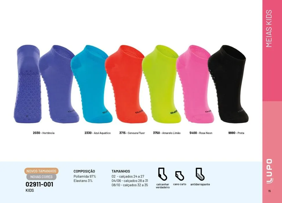 Encarte de Catálogo Meias Kids Verão 2023/24 28 de julho até 31 de dezembro 2024 - Pagina 15