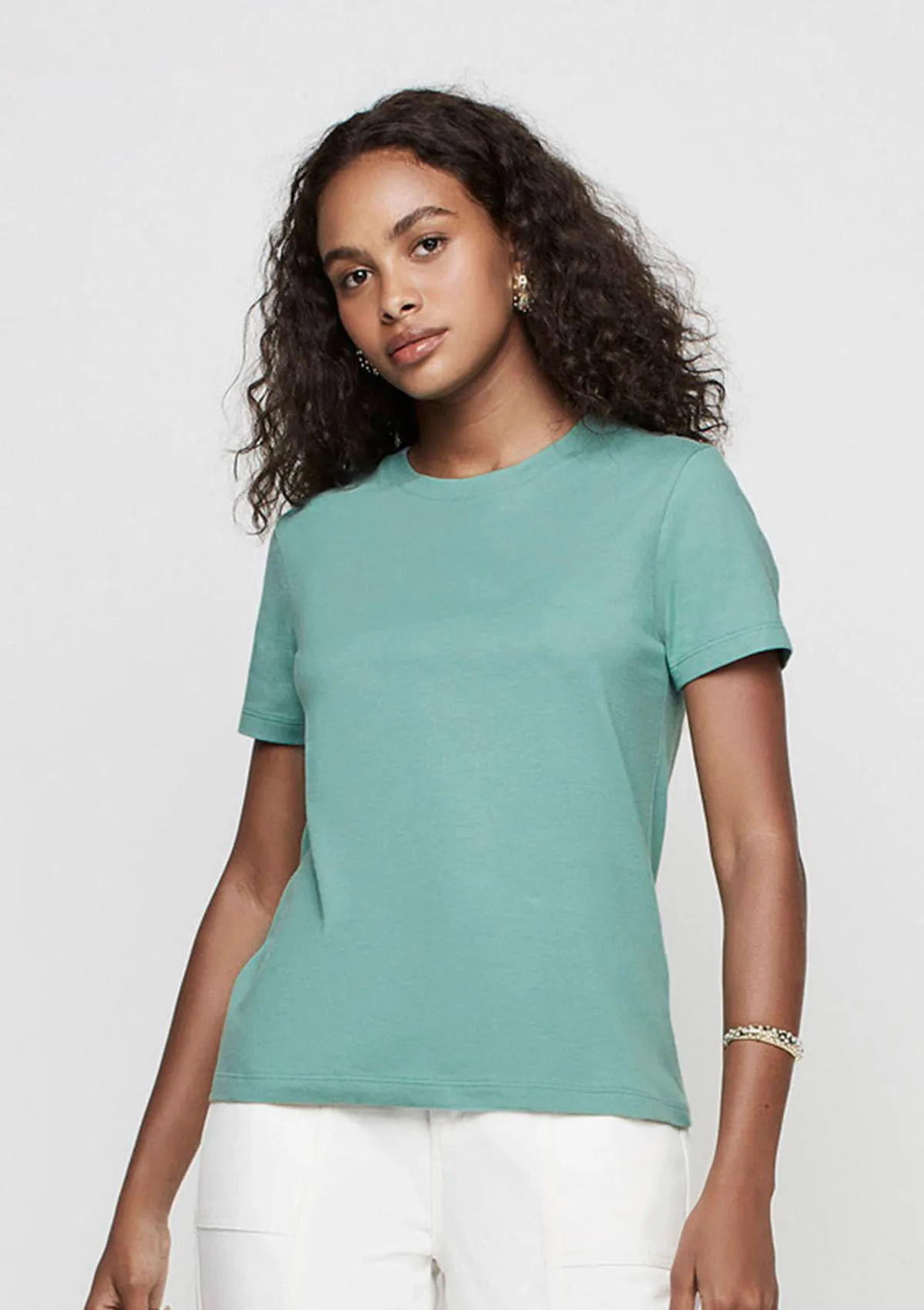 Blusa Reta Decote Redondo - Verde