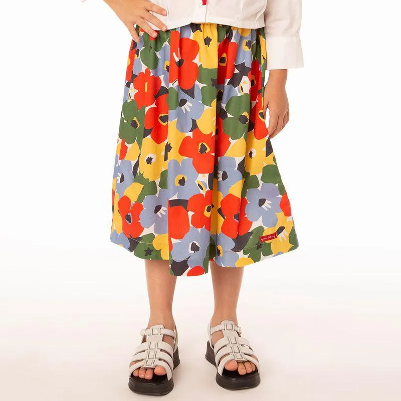 Saia Infantil Menina Flores de Saturno Vermelho