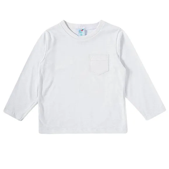 camiseta manga longa inverno meia malha toddler